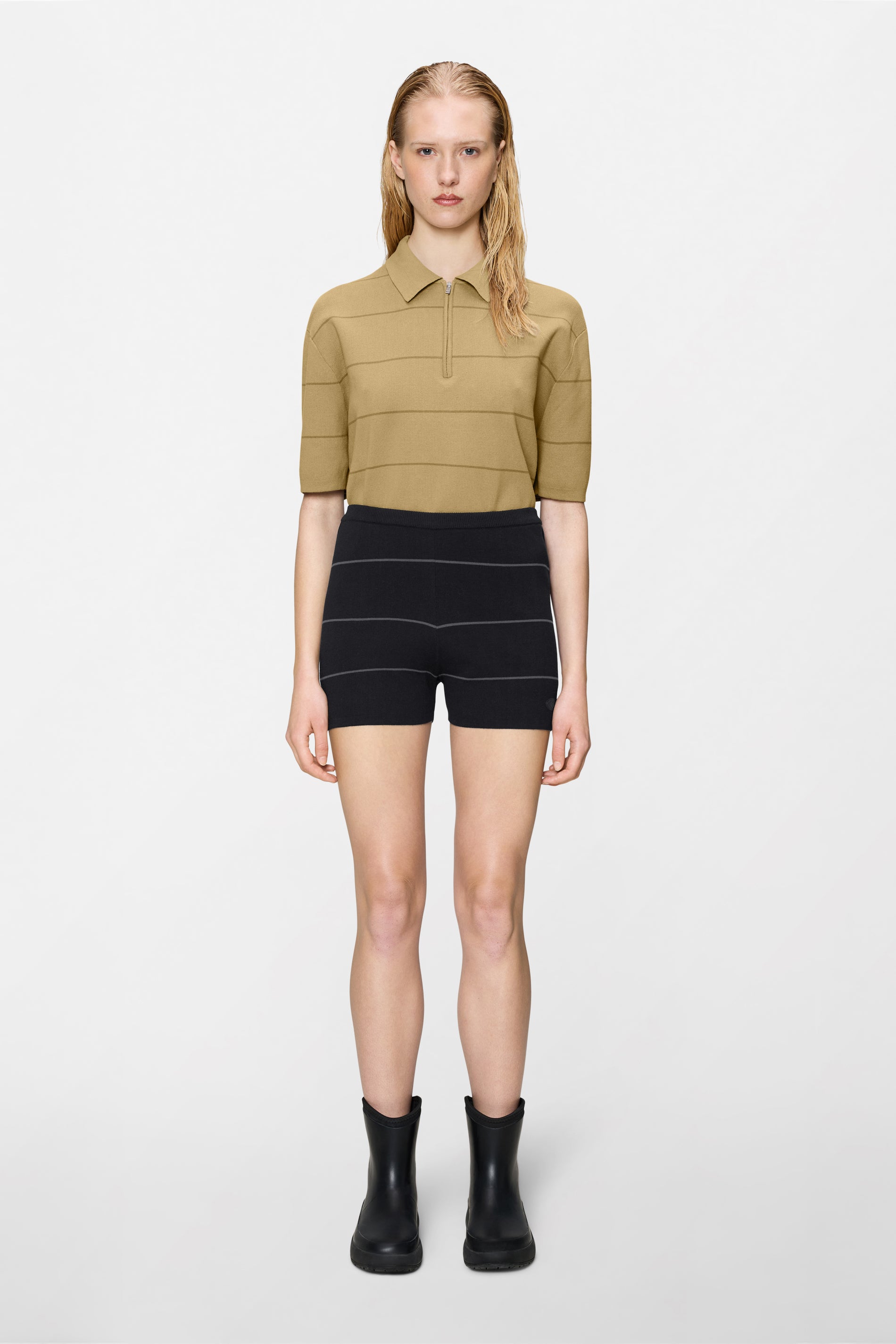 Striped Knit W Shorts