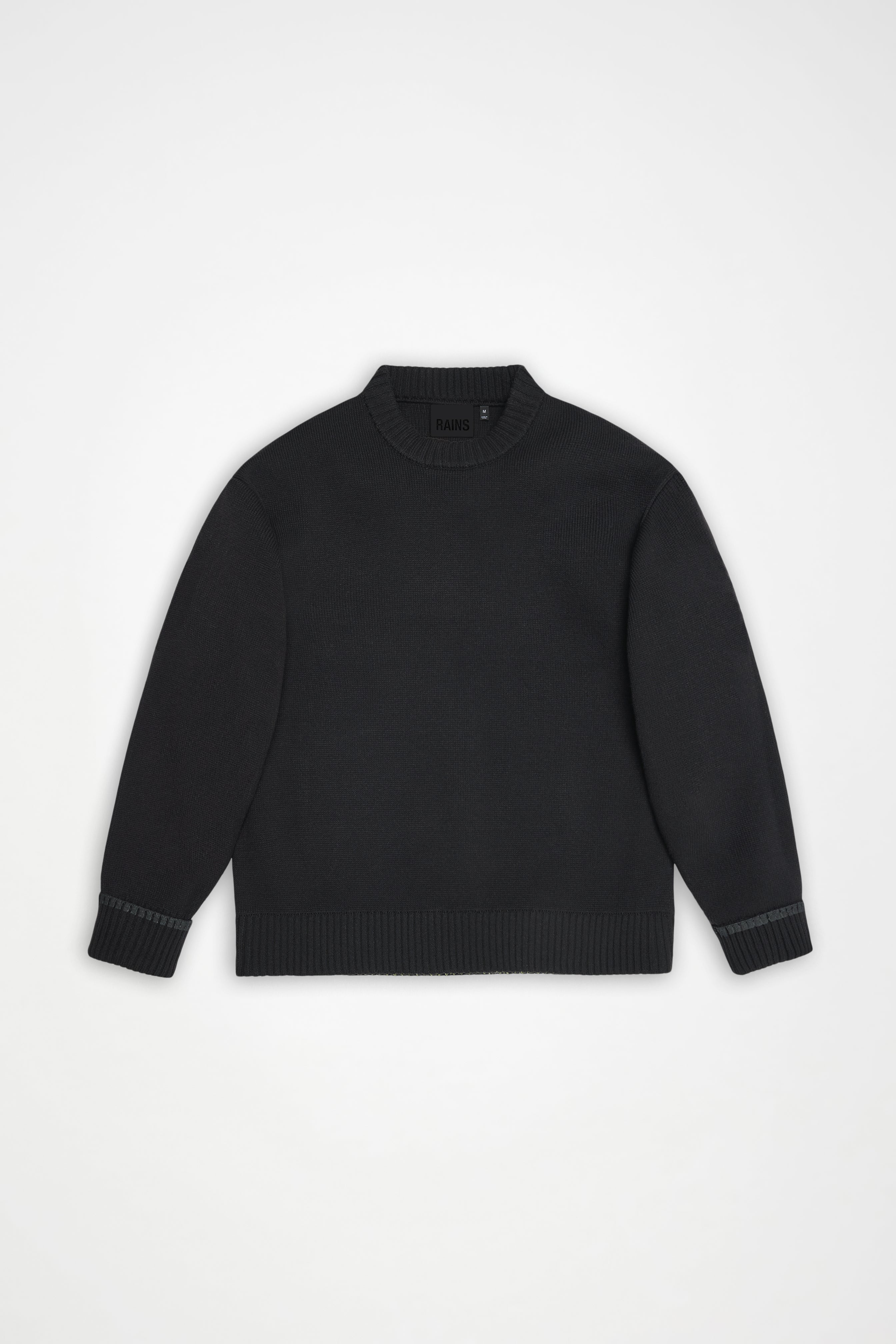 RAINS Sowa Knit Crew Neck Black Long Sleeve