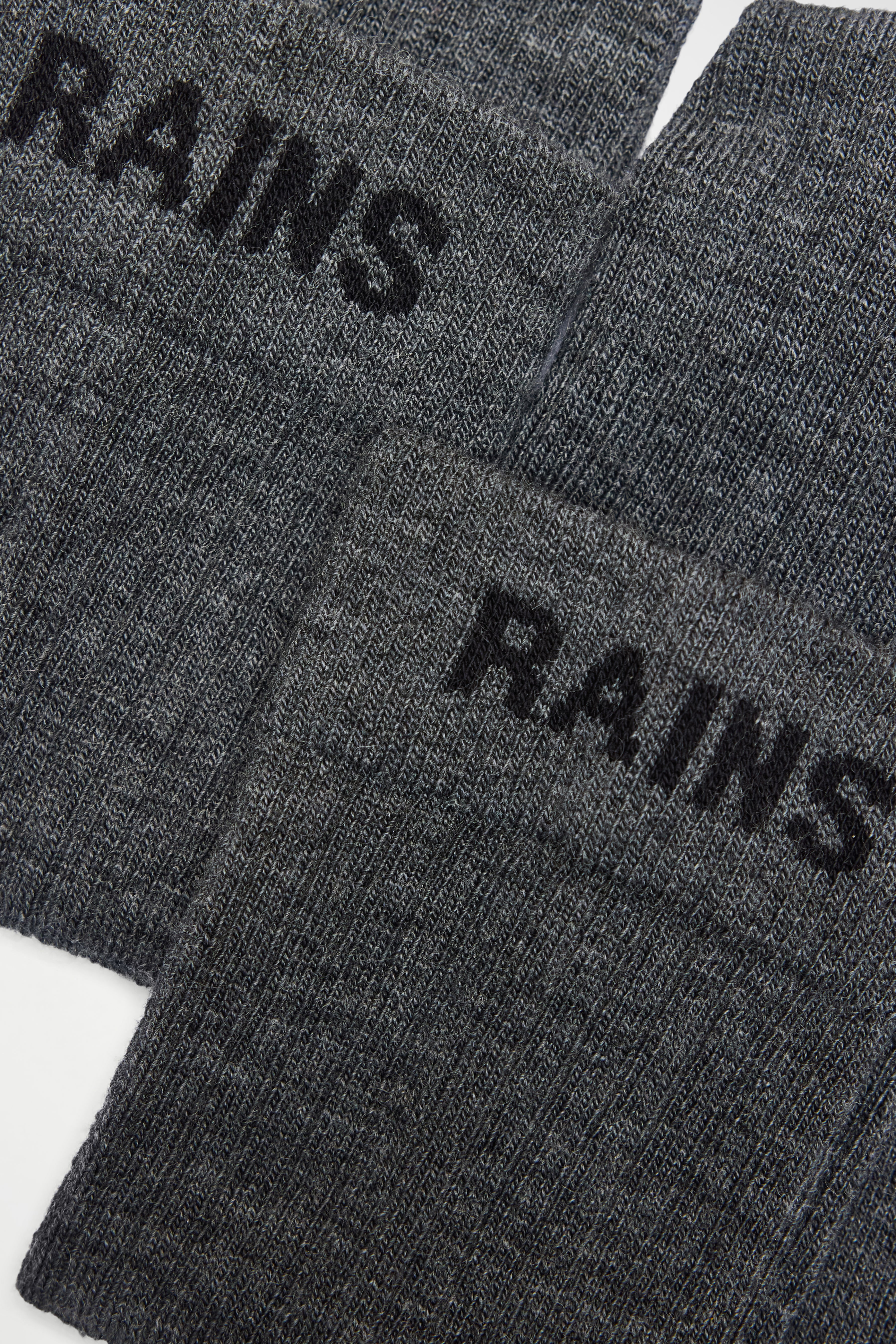 RAINS Logo Knee High Socks Dark Grey Socks