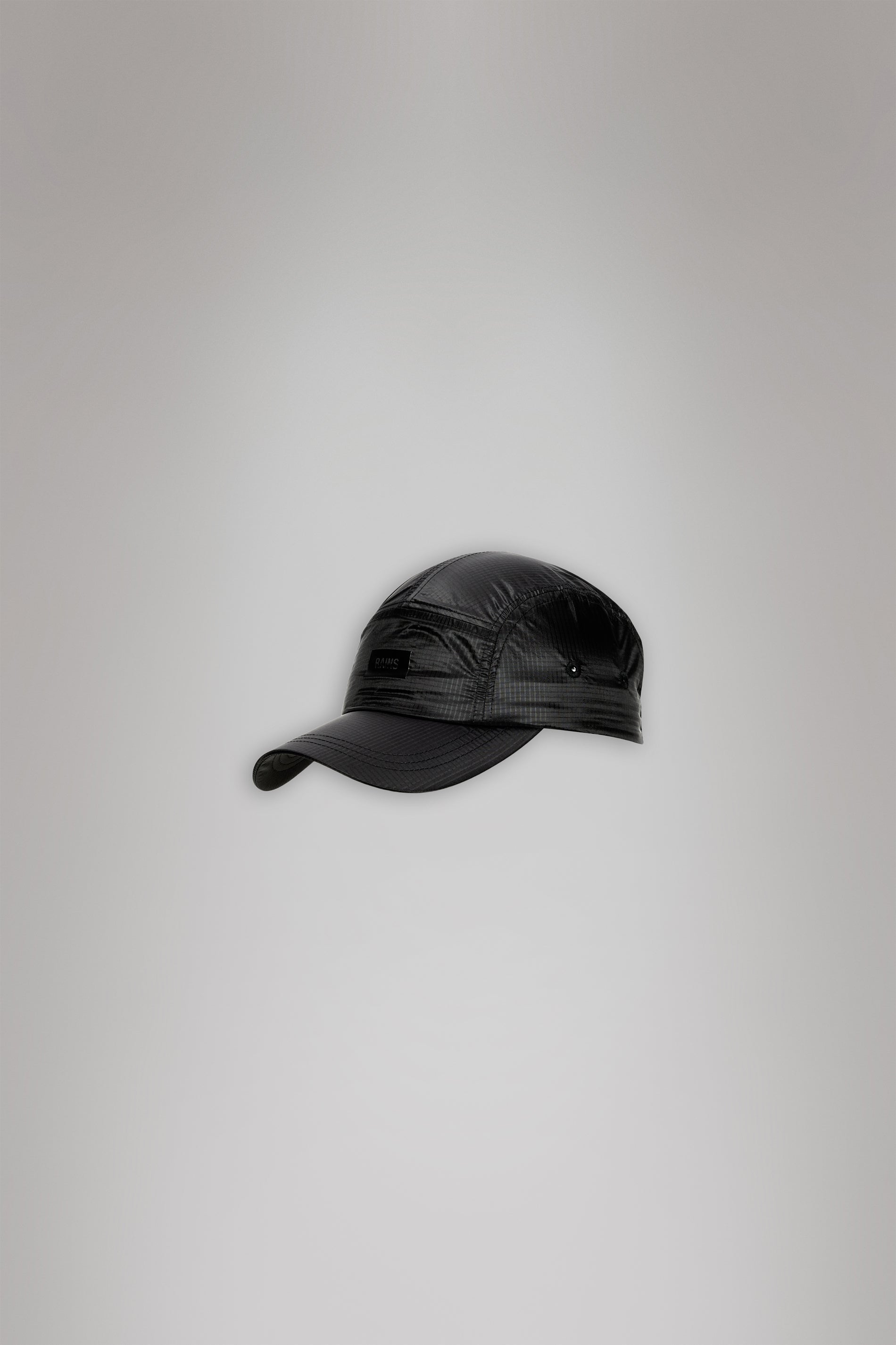 RAINS 5 Panel Ripstop Cap Black Headwear