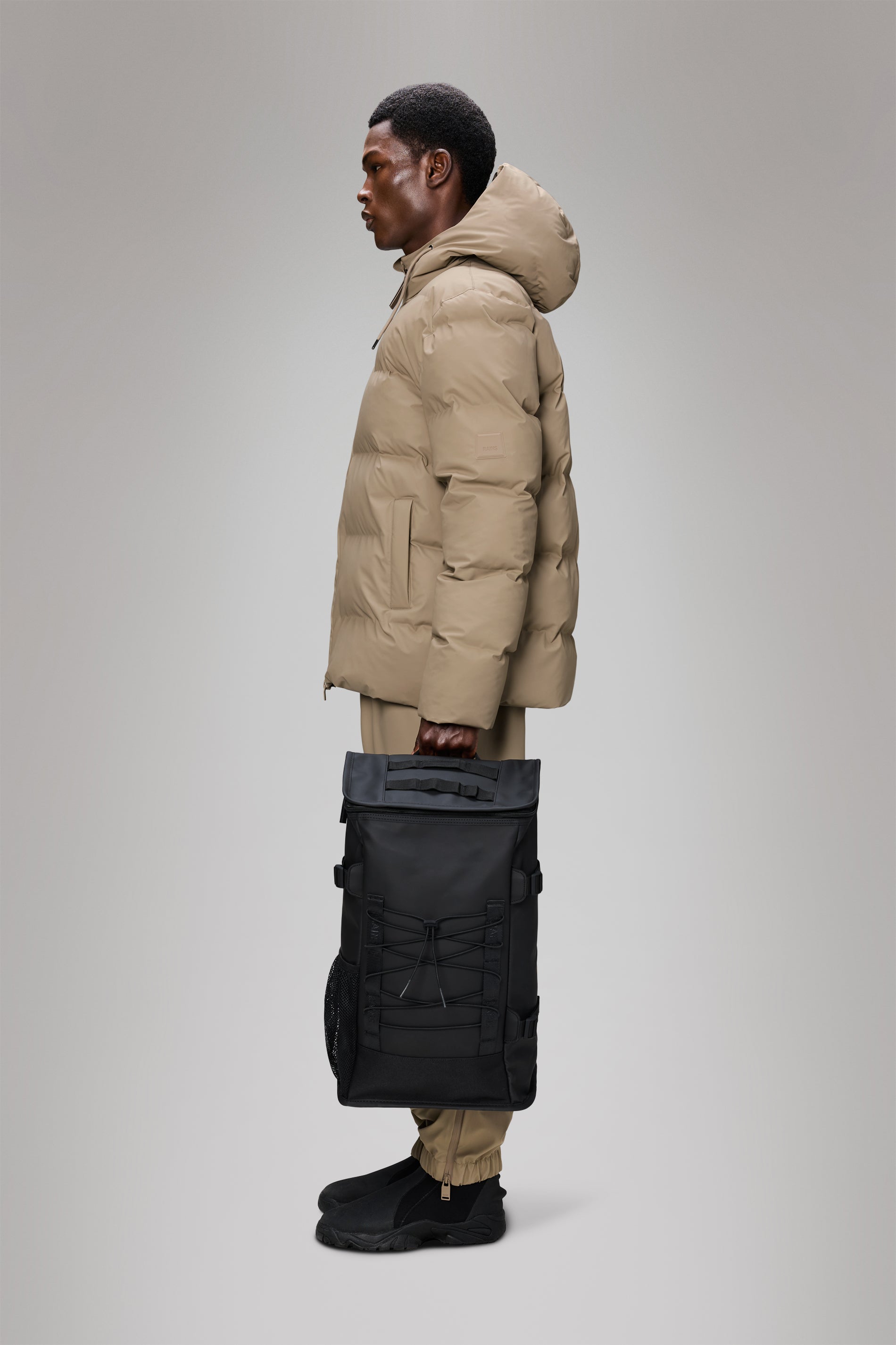 RAINS Trail Mountaineer Bag Black Backpack