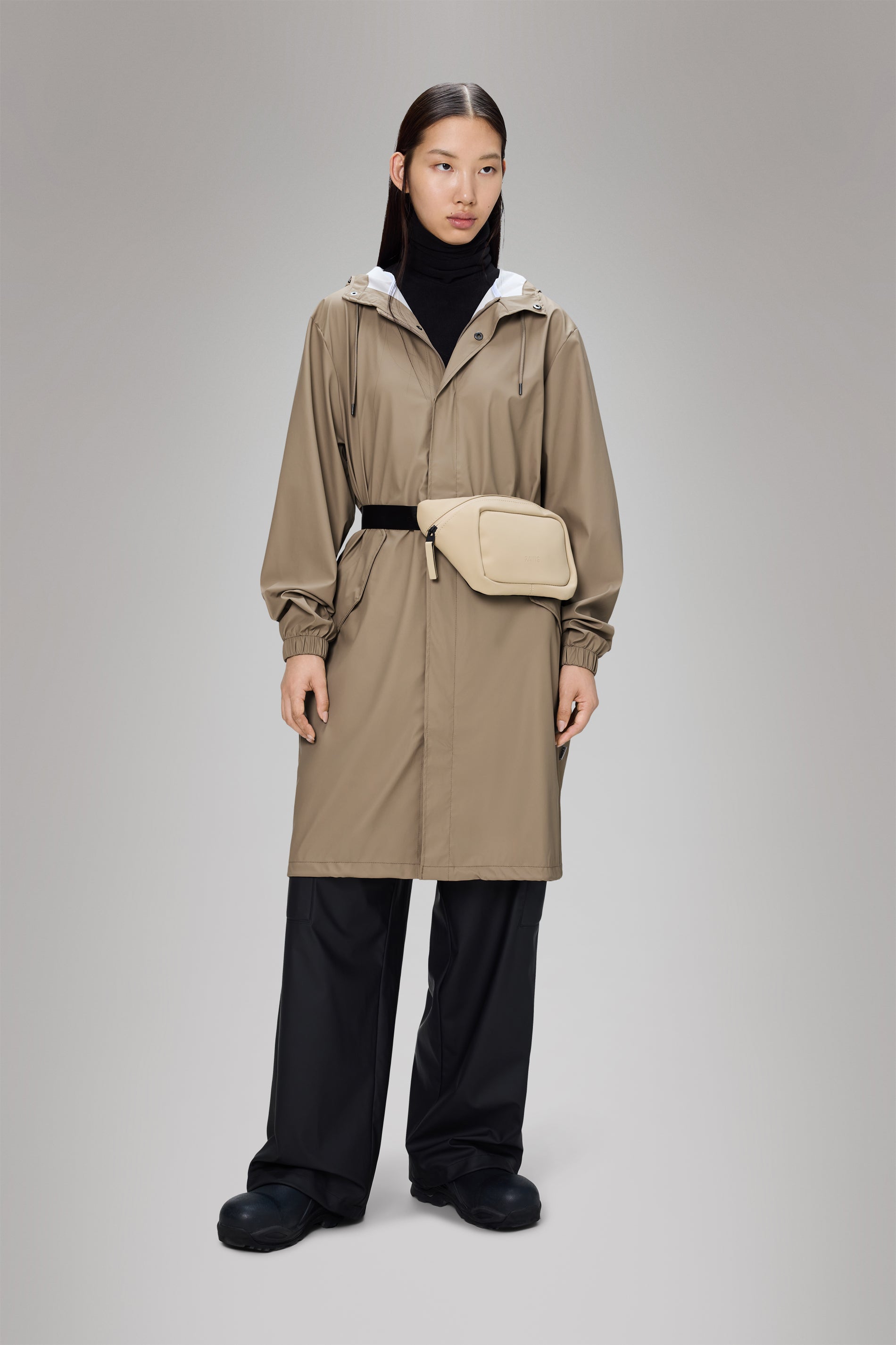 RAINS Fishtail Parka Beige Jacket