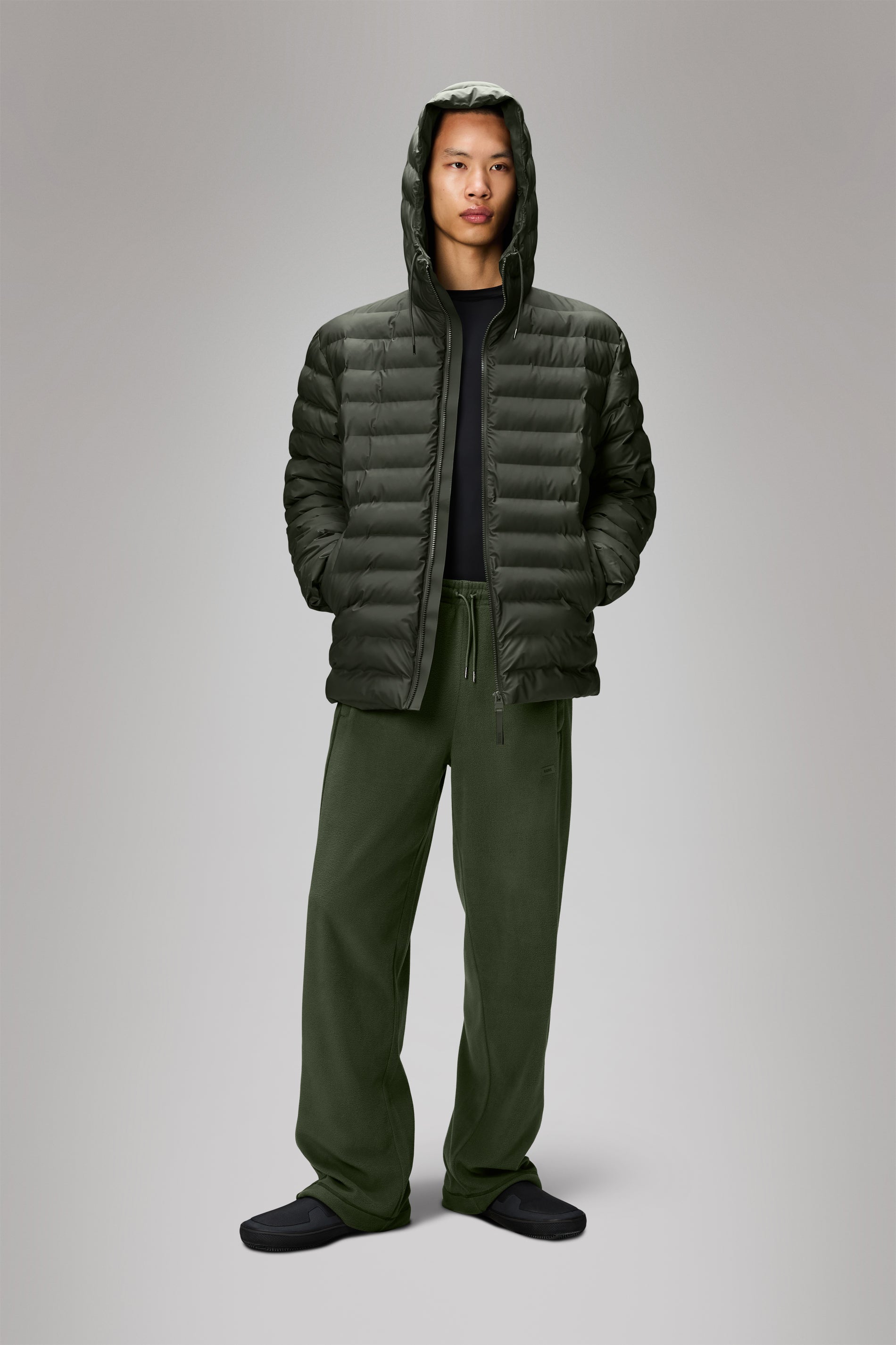 RAINS Lohja Puffer Jacket Green Jacket