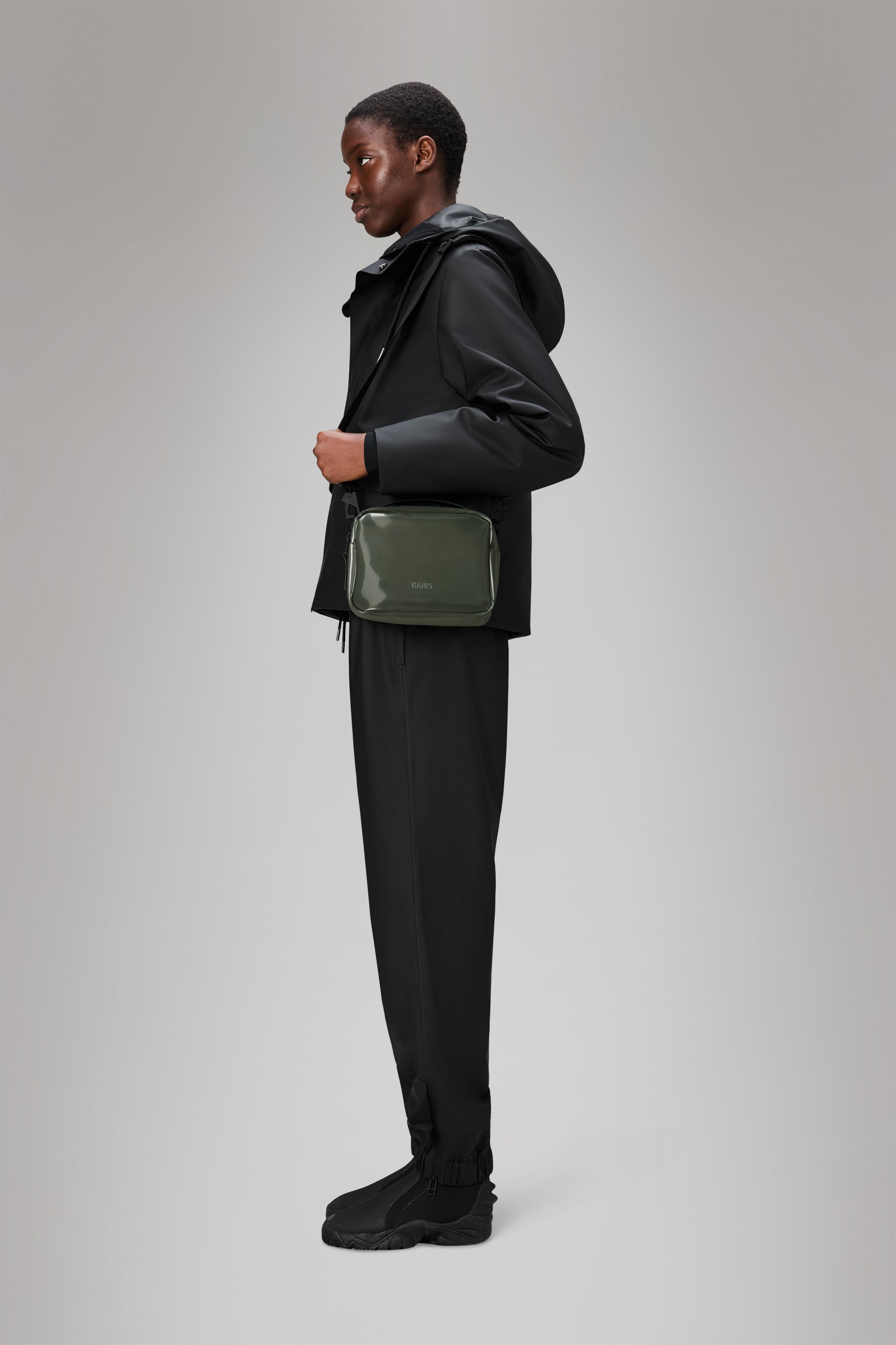 RAINS Box Bag Swamp Crossbody