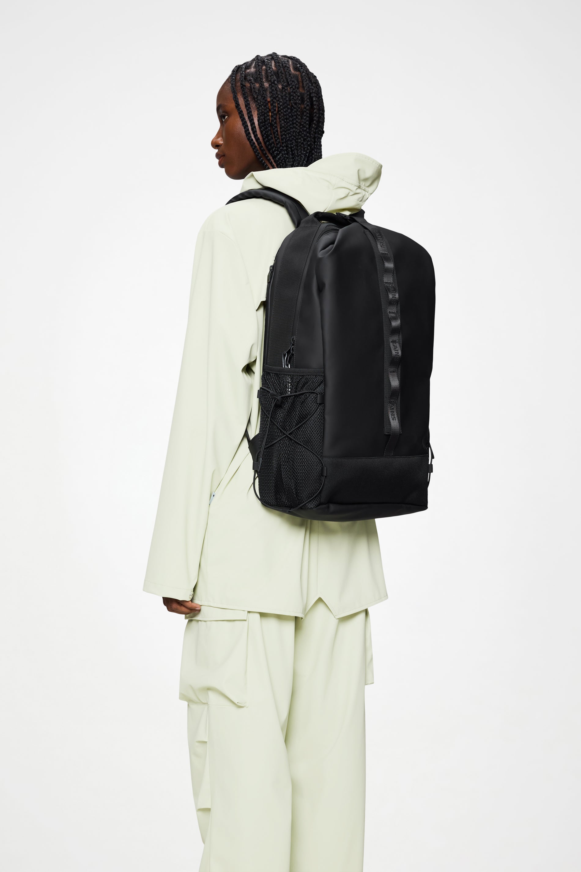 RAINS Trail Clip Front Backpack Black Backpack