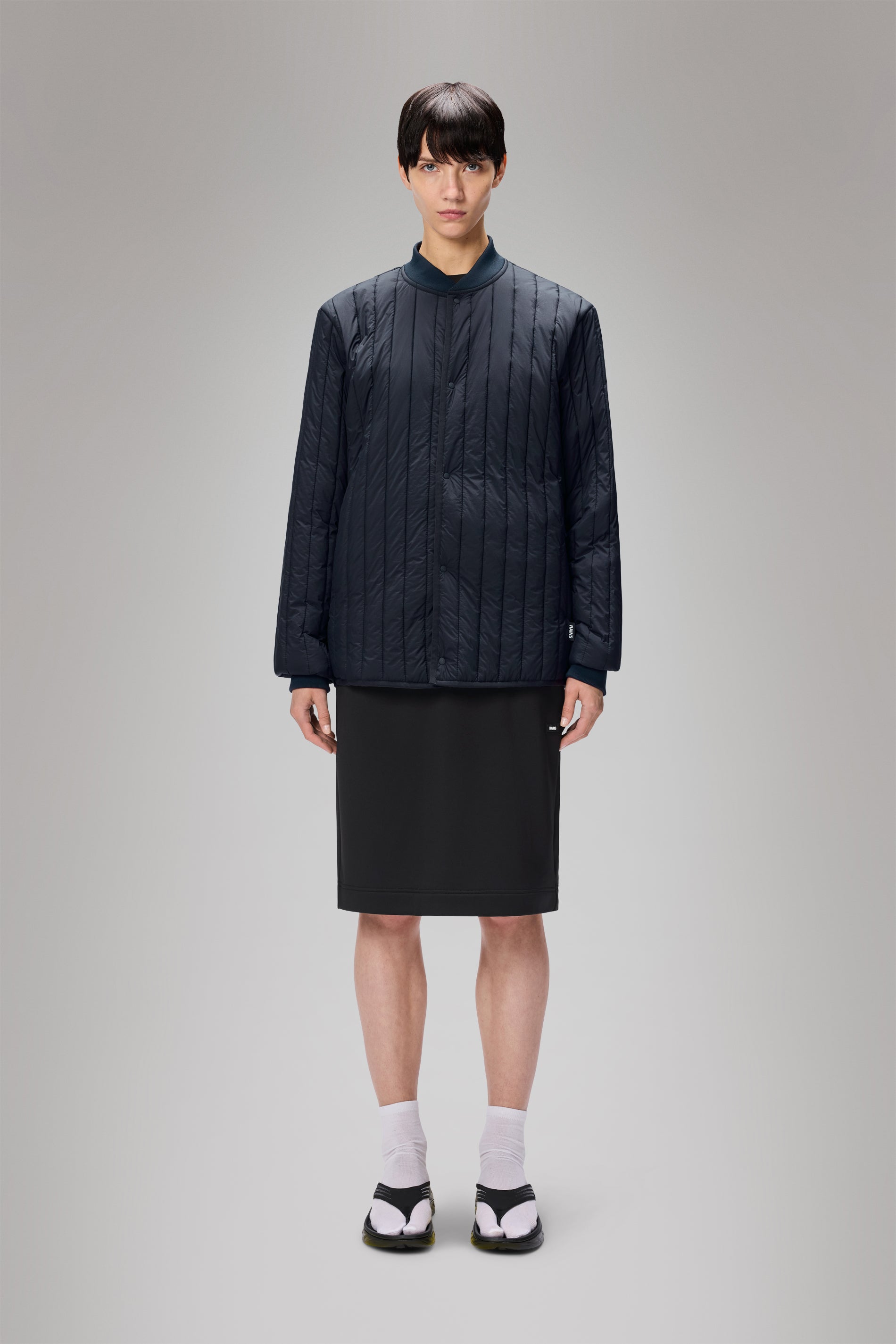 RAINS Banja Liner Bomber Jacket Navy Overshirt