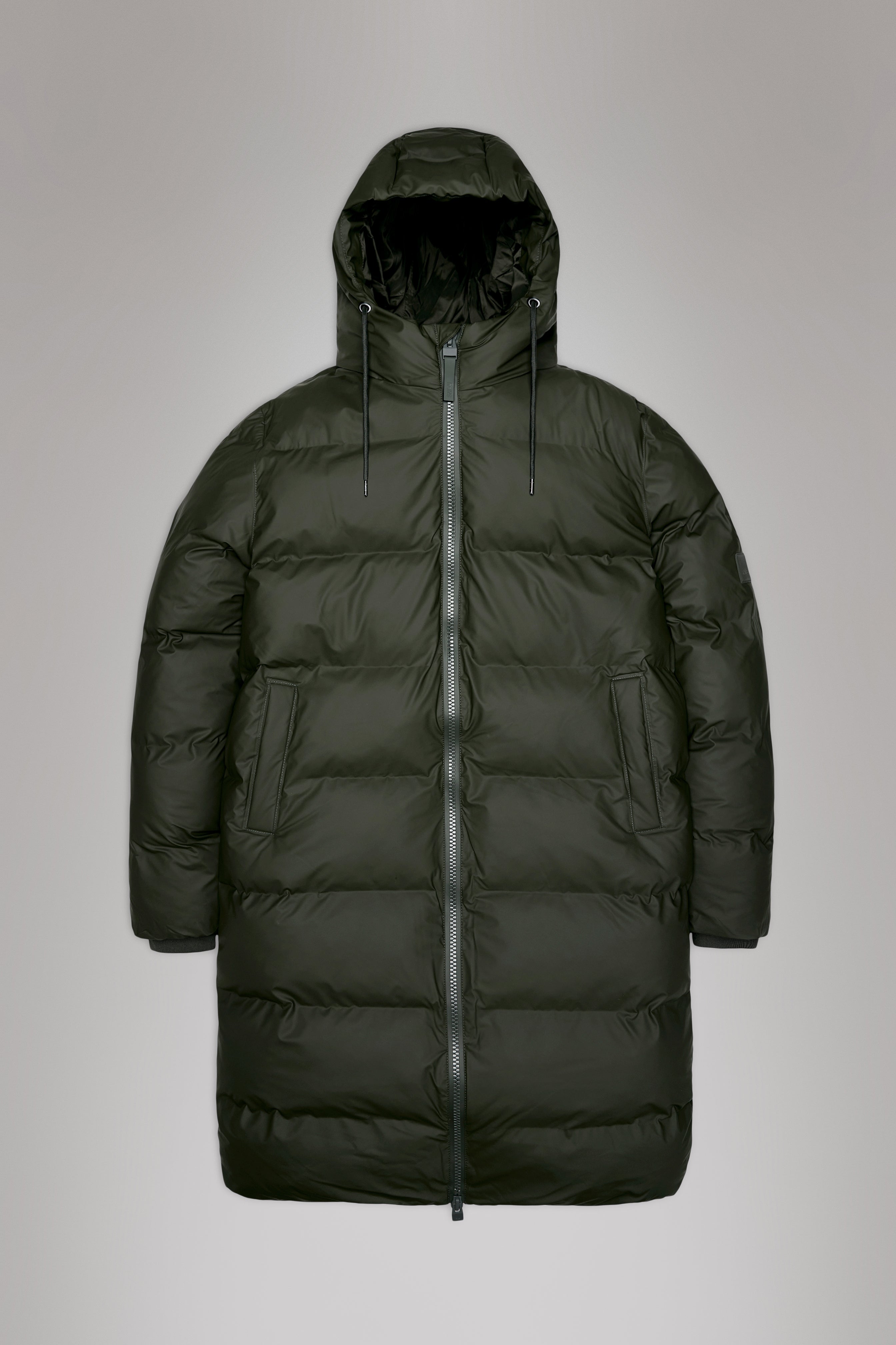 RAINS Alta Longer Puffer Jacket Green Jacket
