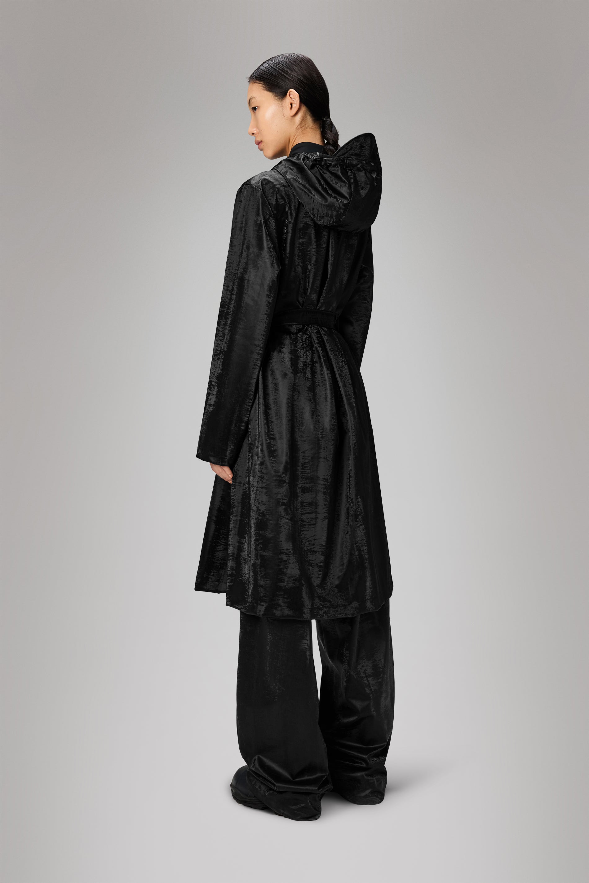 RAINS A-Line Longer W Jacket Coal Jacket