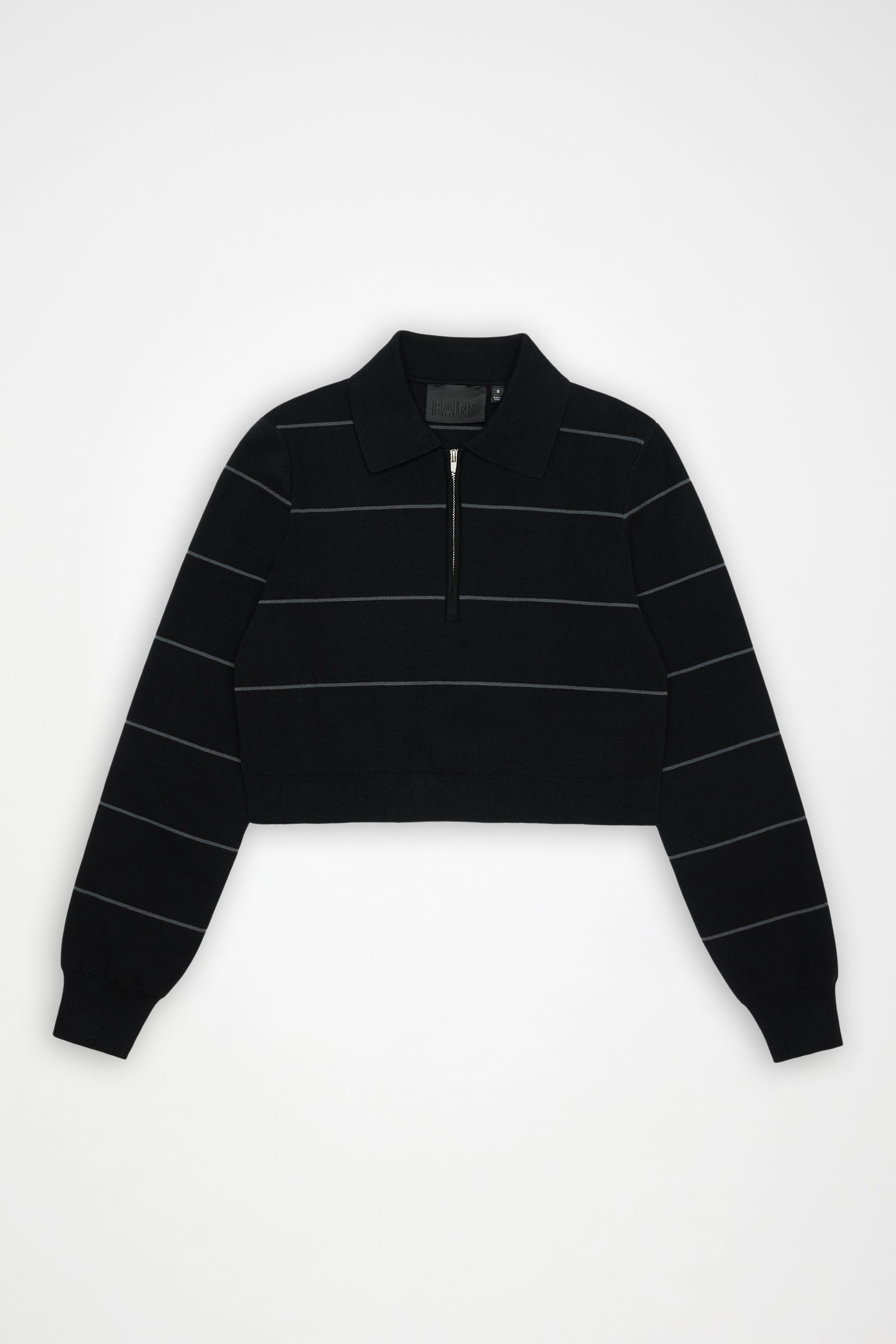 Striped Knit W Long Sleeve Polo