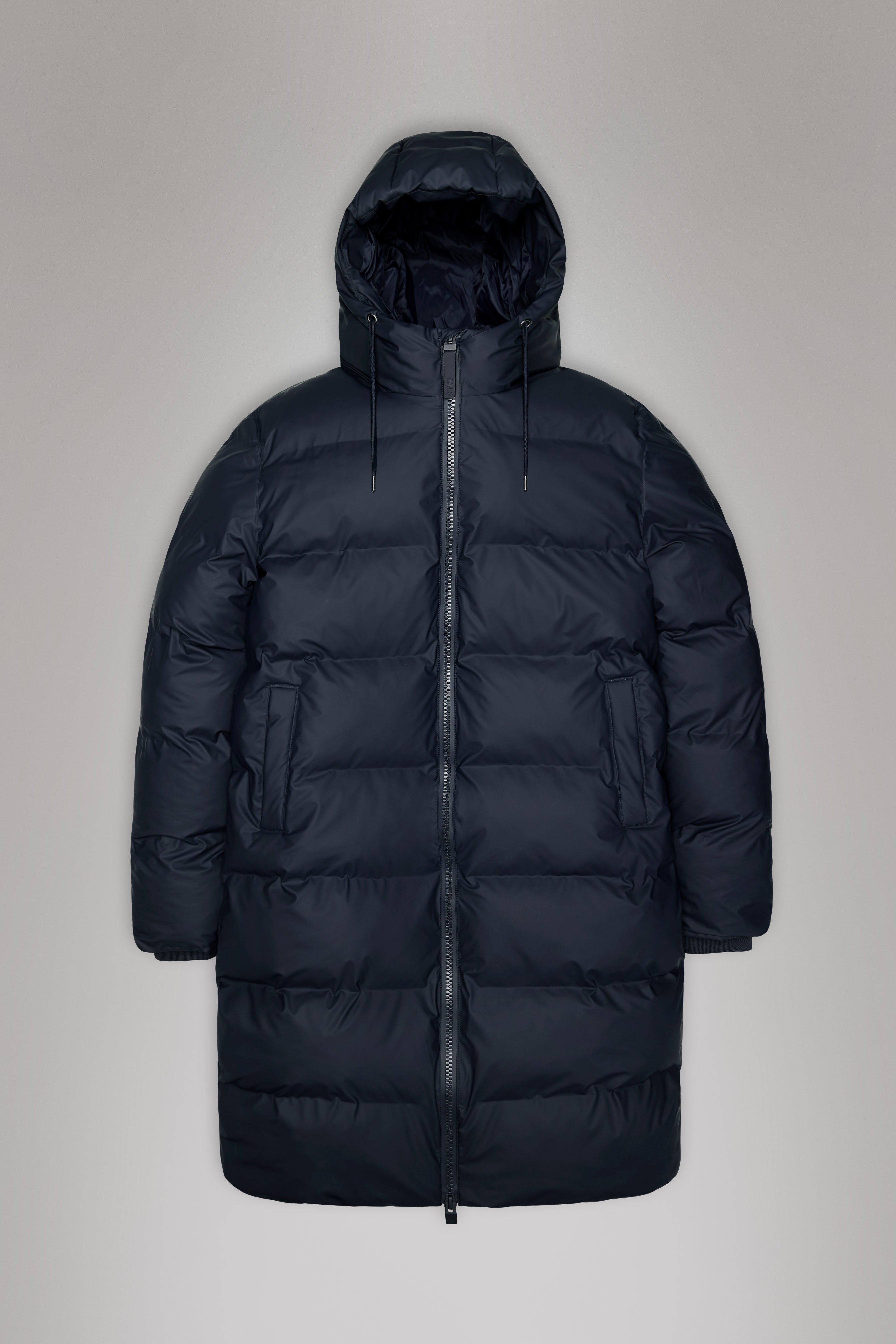 RAINS Alta Longer Puffer Jacket Navy Jacket