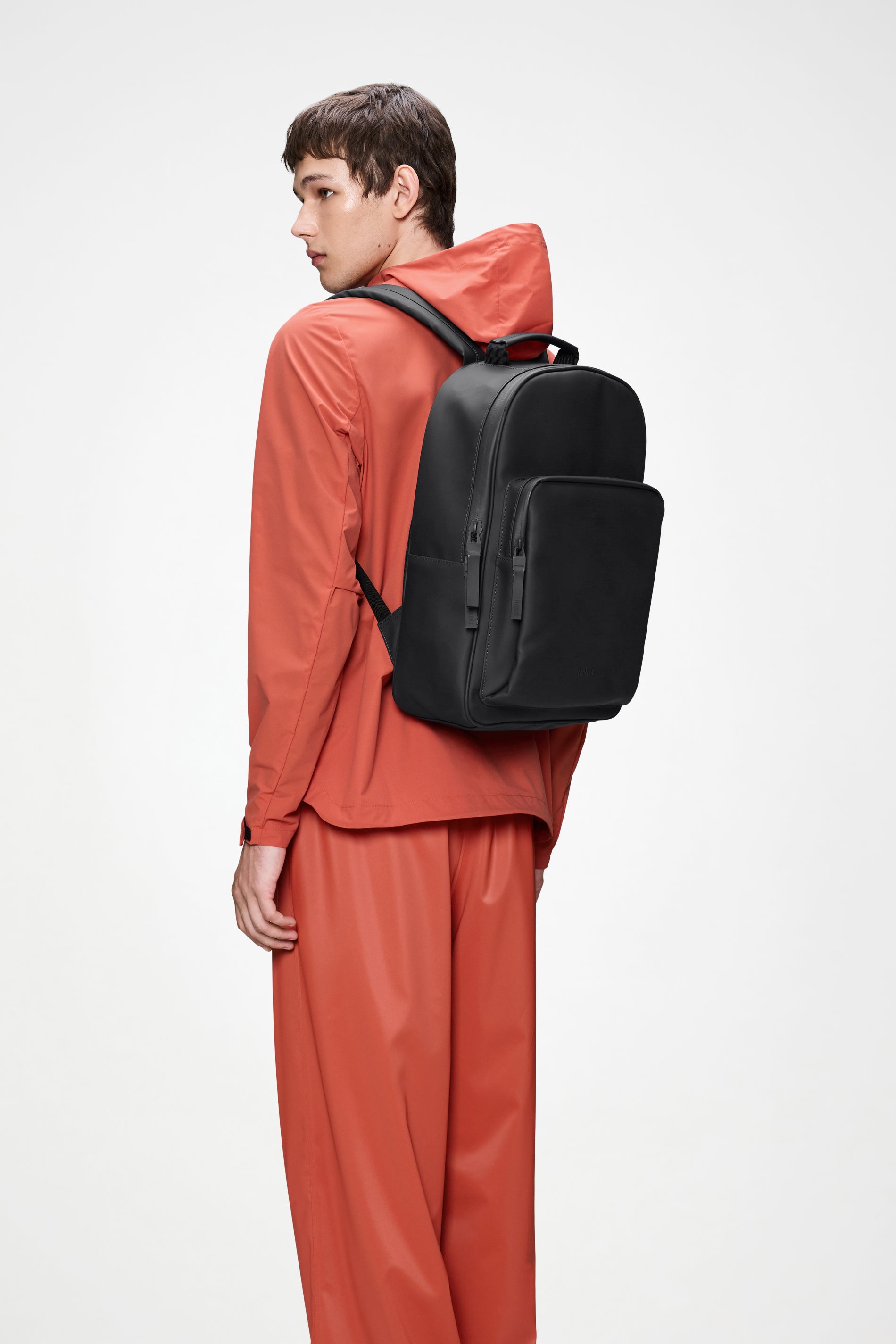 RAINS Book Daypack Large Black 15L H43 x D12 x W30 cm Backpack