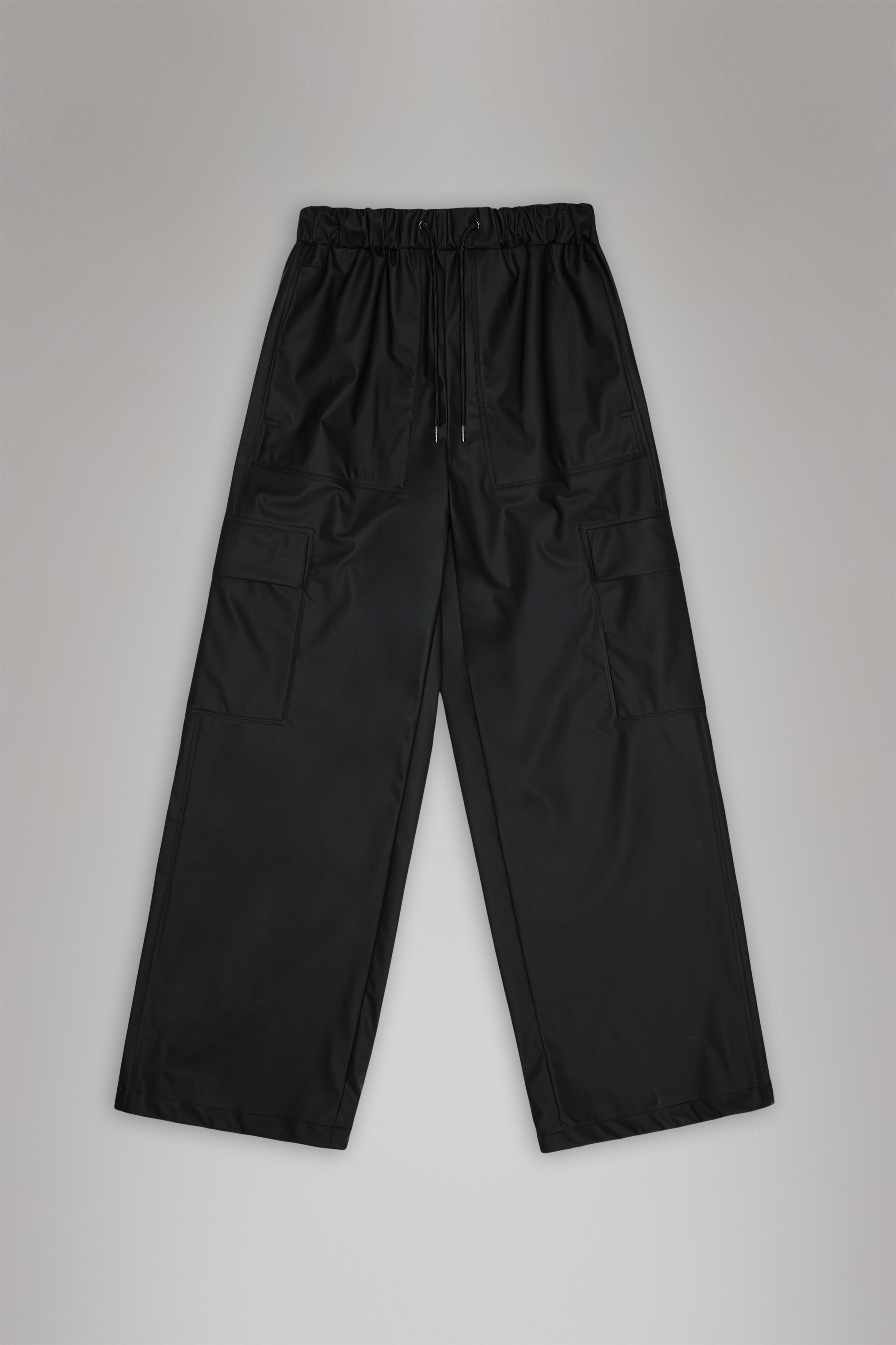 RAINS Cargo Rain Pants Wide Black Pants