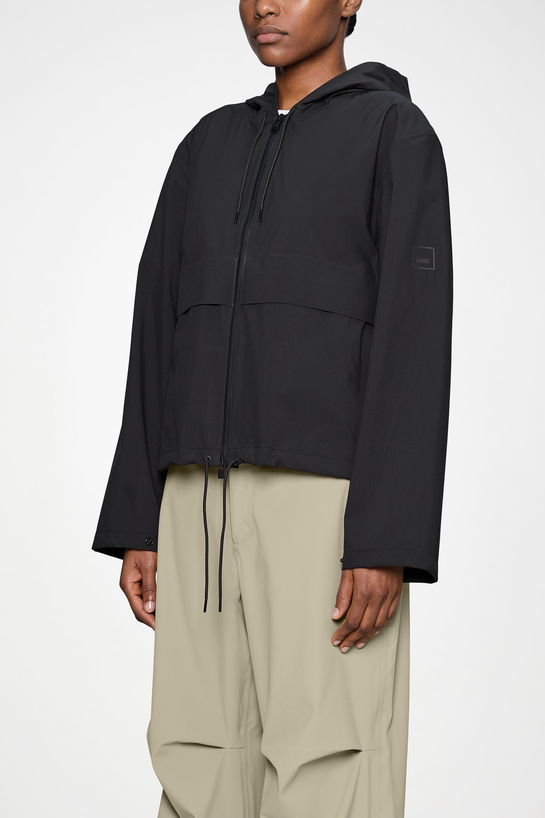 RAINS Suva Hardshell Short String W Jacket Black Jacket