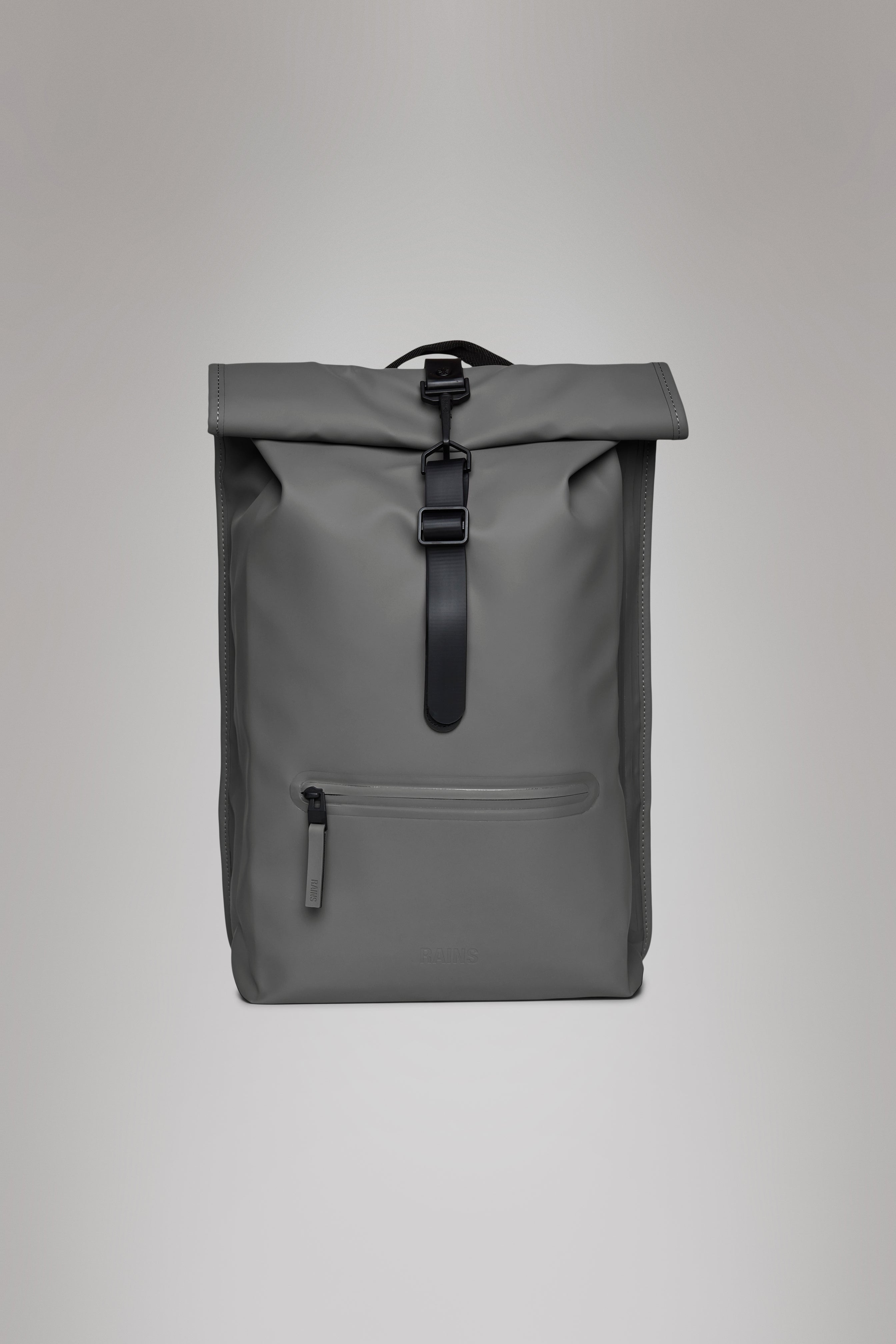 RAINS Rolltop Rucksack Grey 17L H48 x D11 x W32 cm Backpack