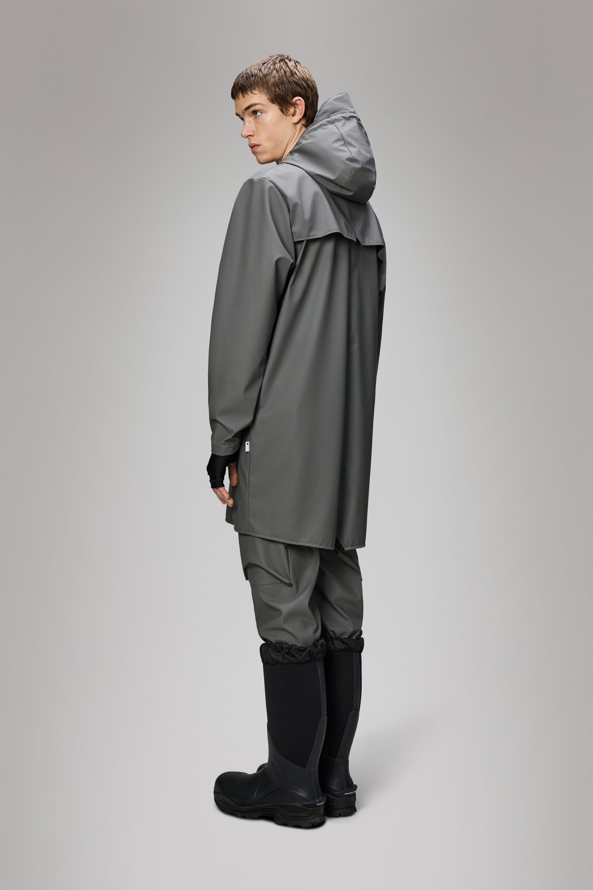 RAINS Long Jacket Grey Jacket