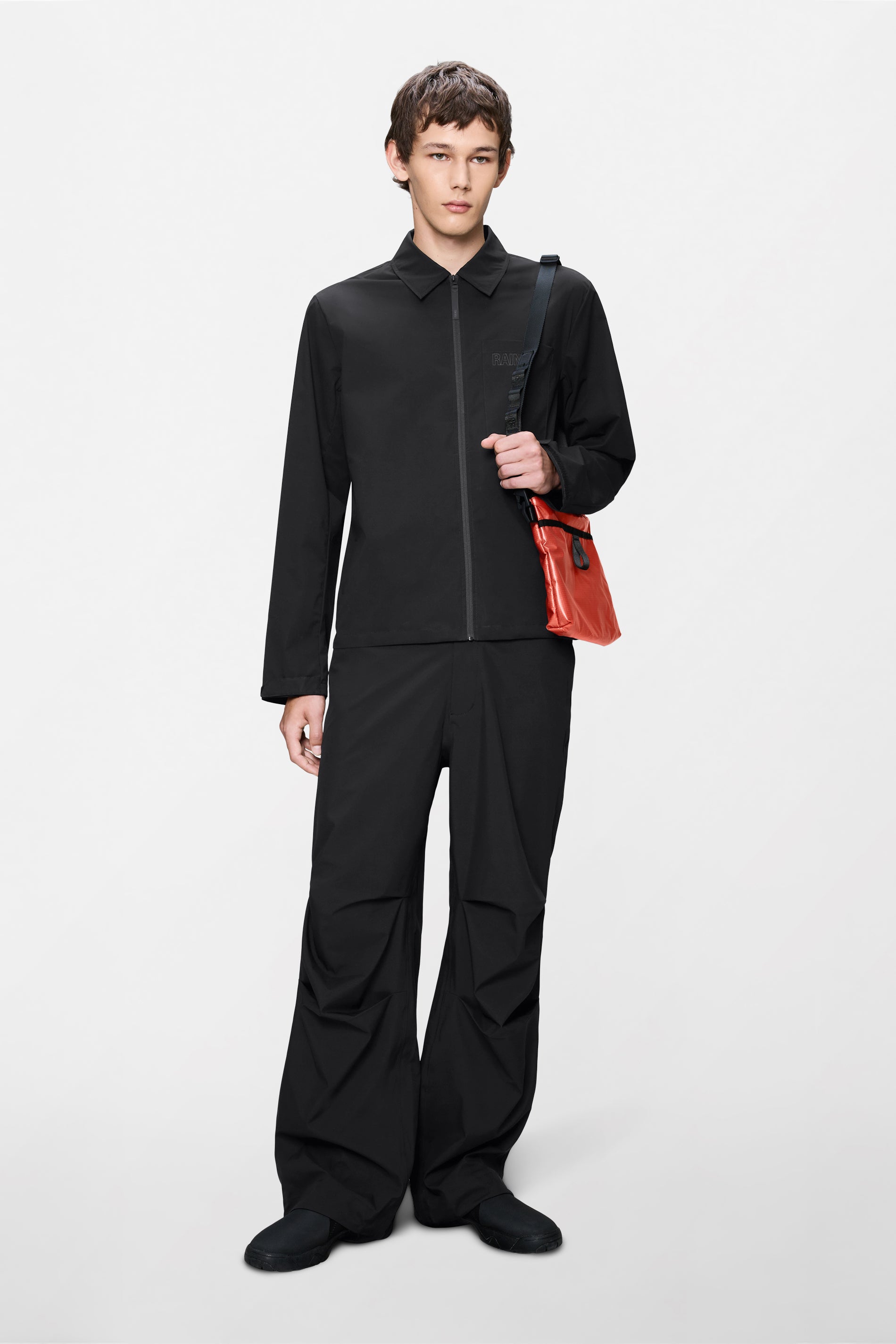 RAINS Mito Overshirt Black Long Sleeve