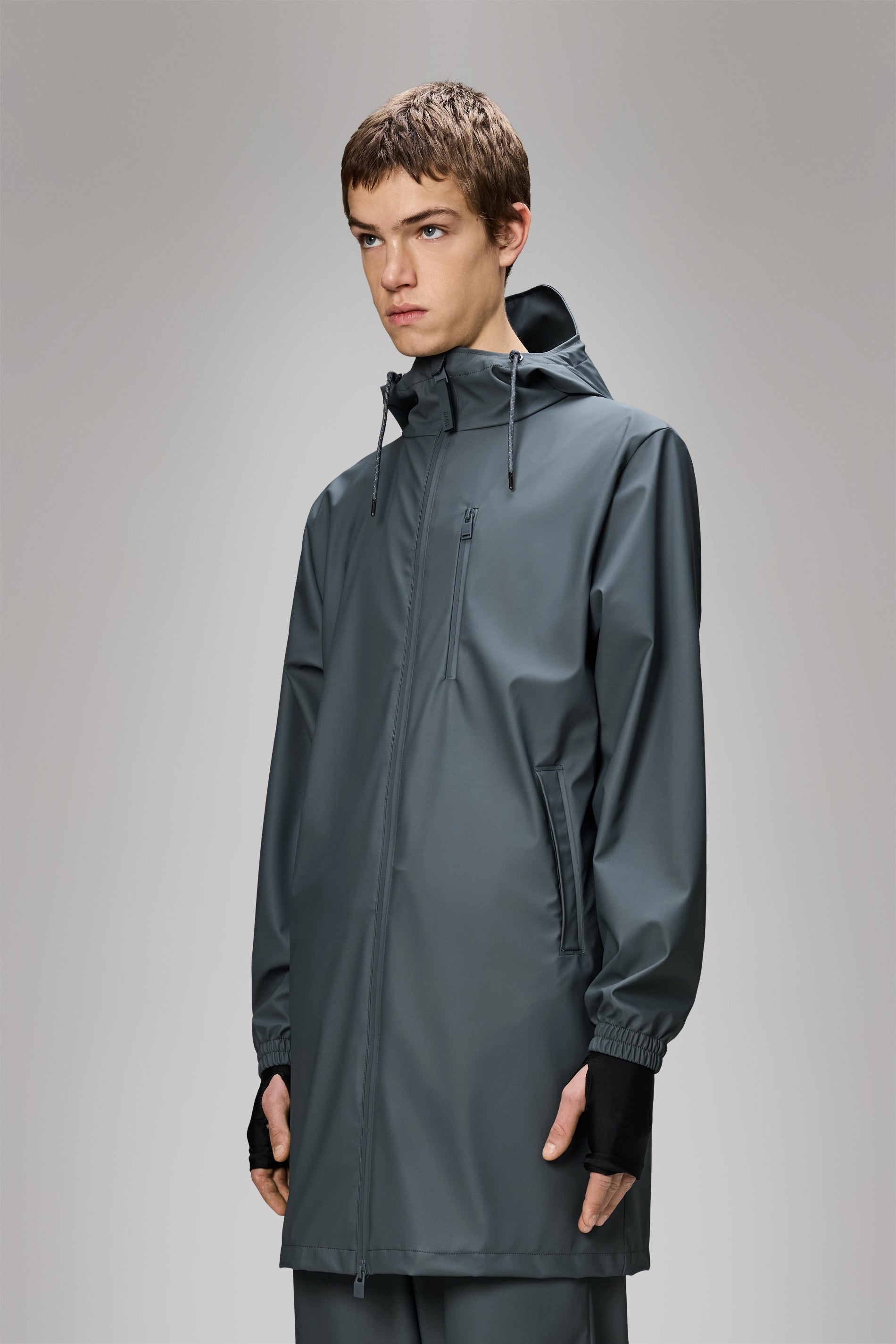 RAINS Long Storm Breaker Lagoon Jacket