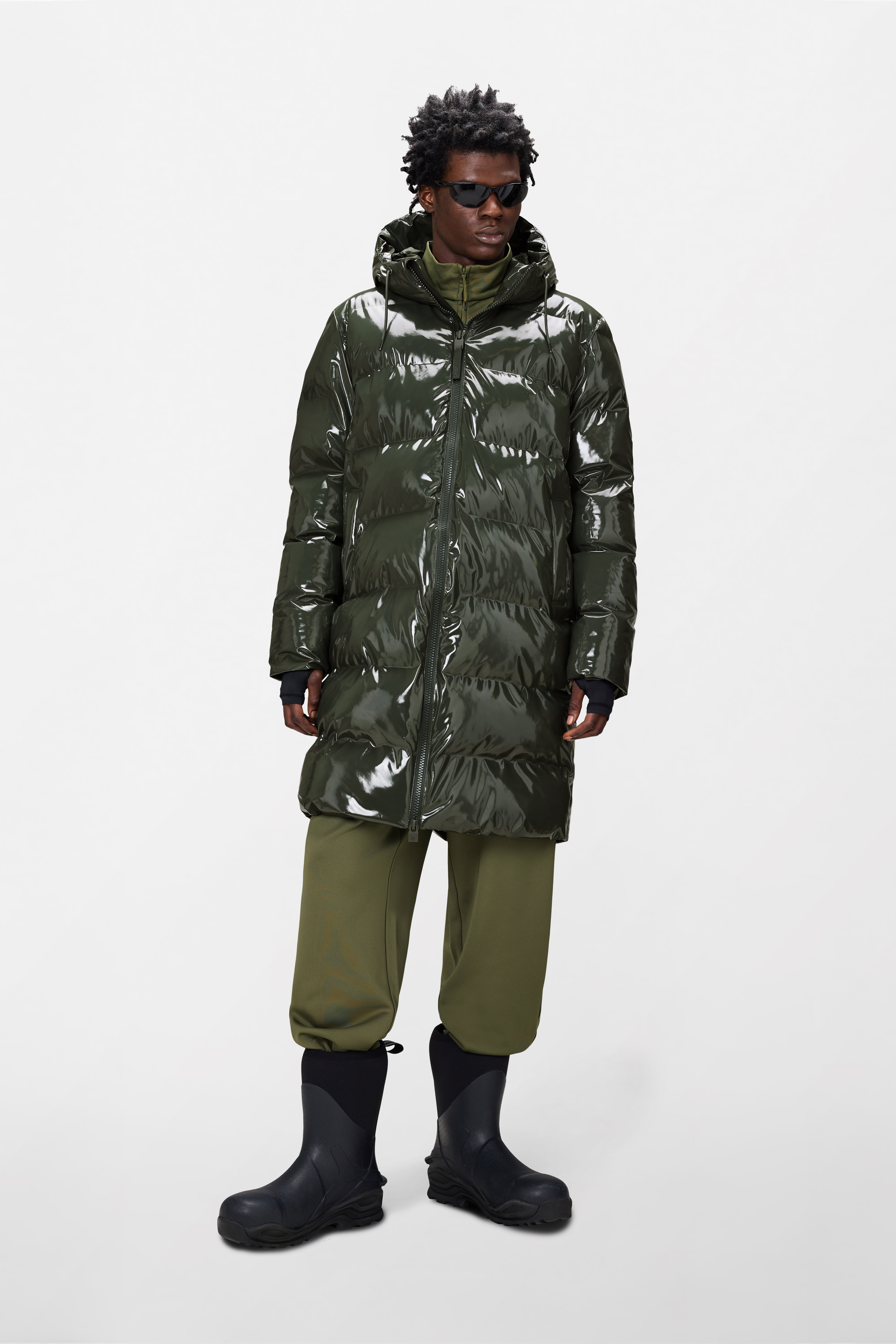 RAINS Alta Longer Puffer Jacket Swamp Jacket