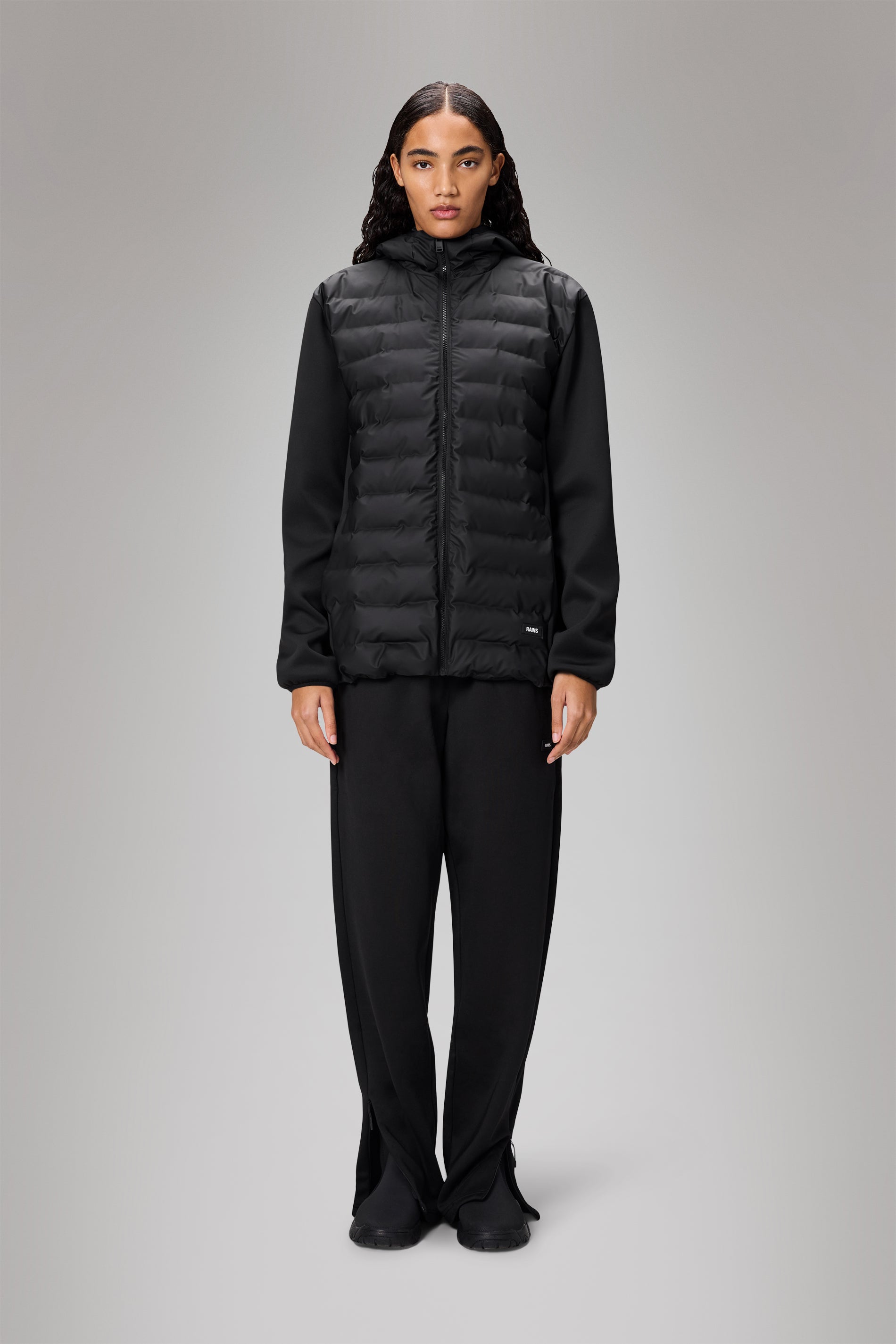 RAINS Safi Fleece Hybrid Jacket Black Jacket