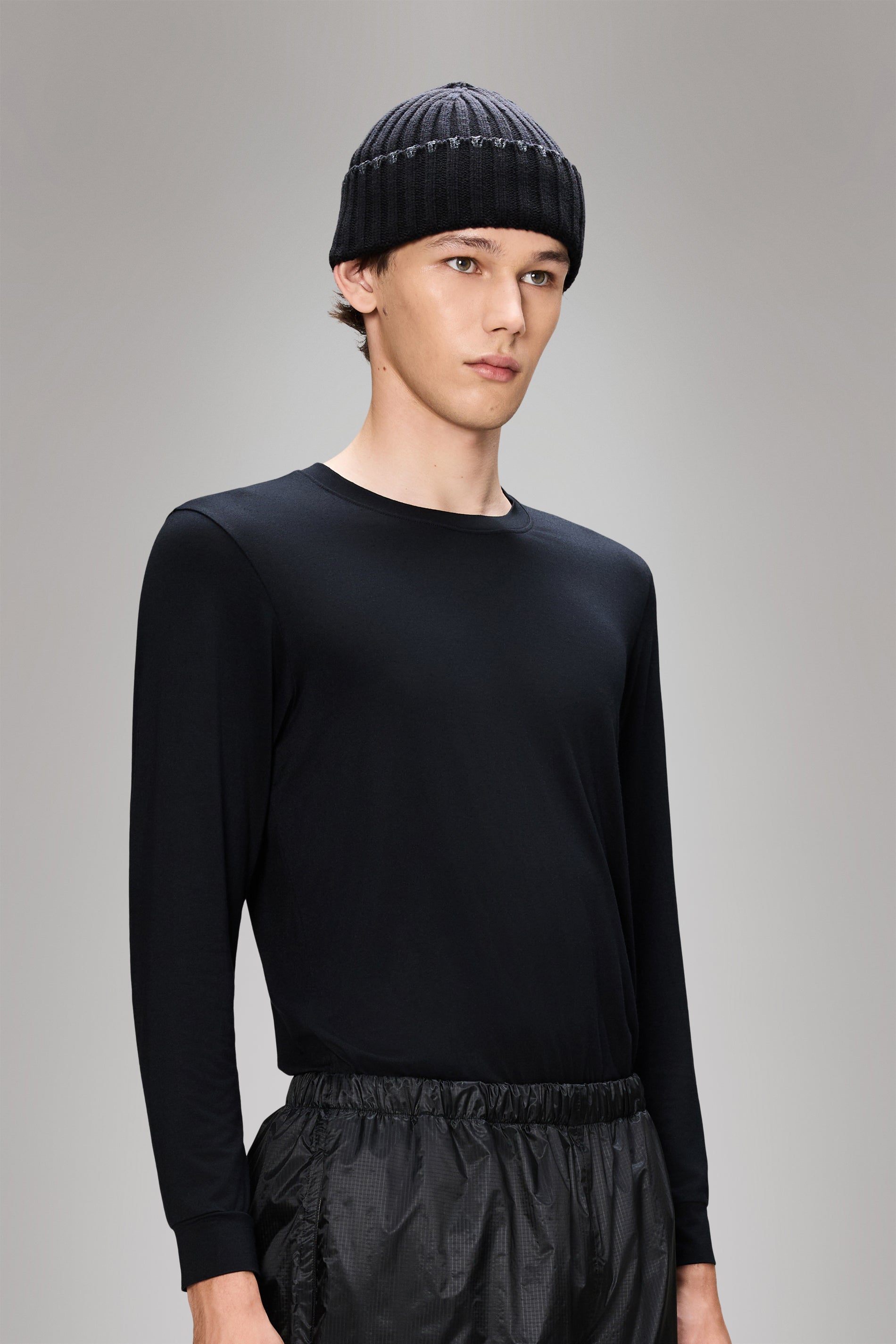 RAINS Sapa Knit Beanie Black Headwear