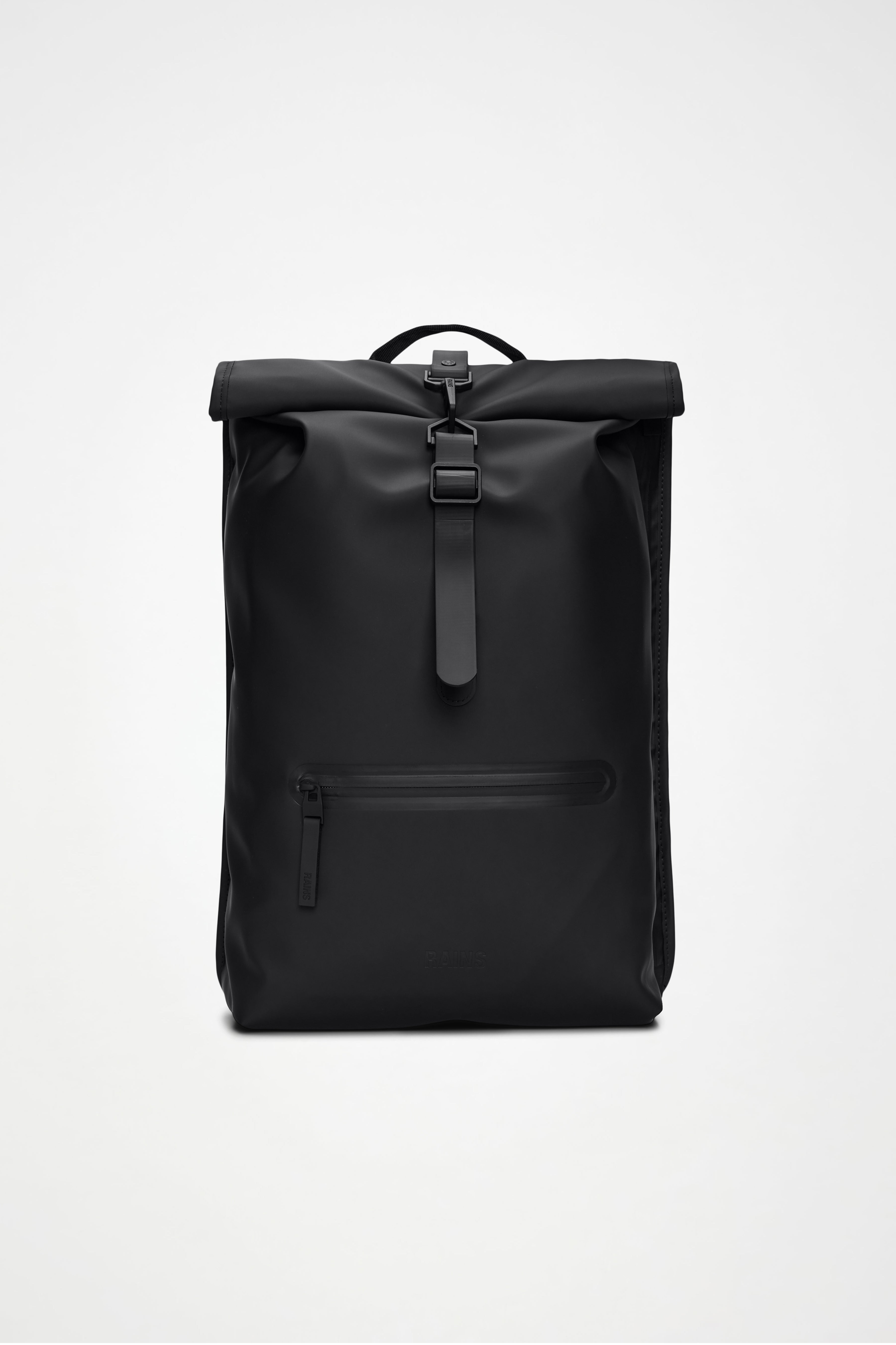 RAINS Rolltop Rucksack Black 17L H60 x D11 x W32 cm Backpack