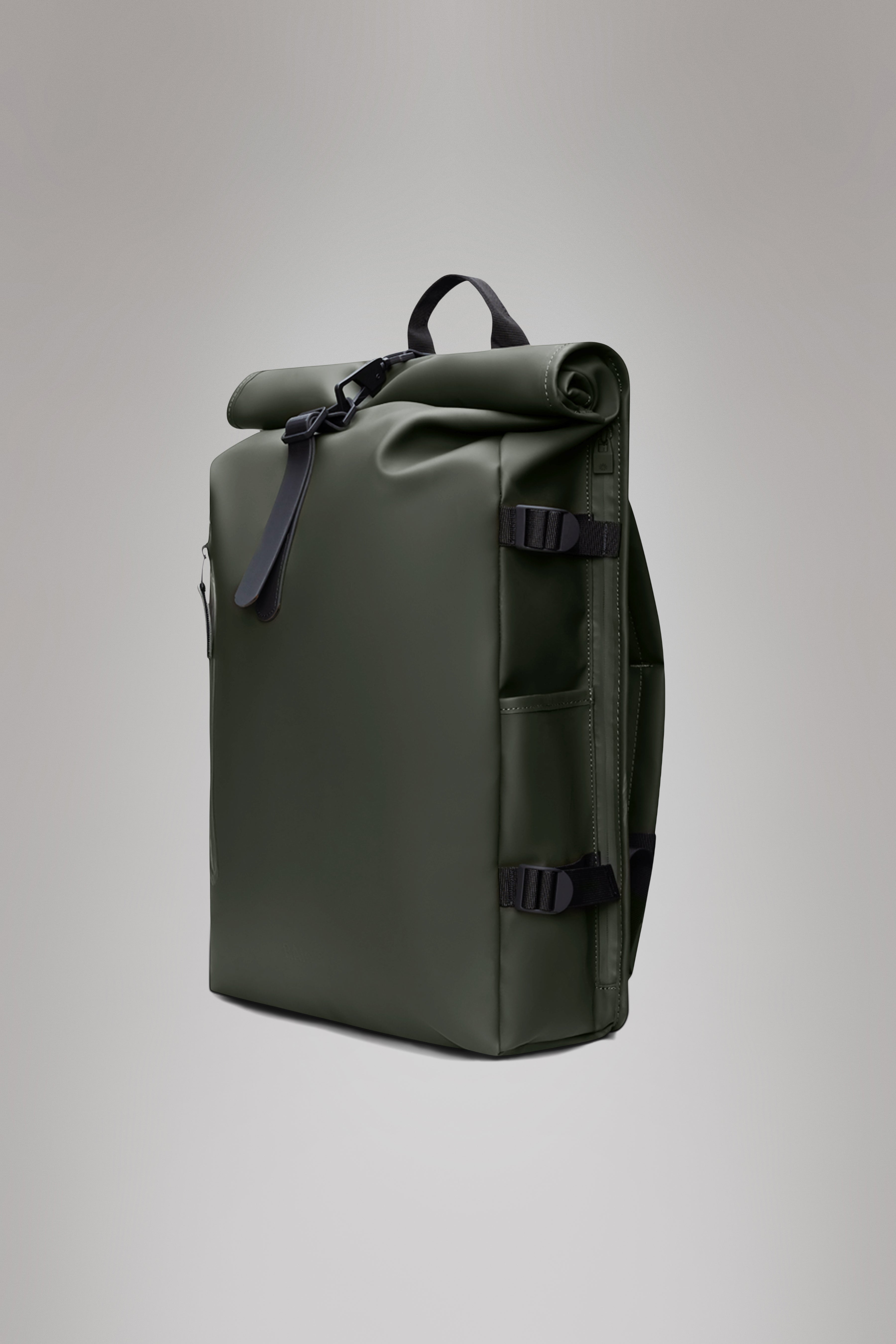 RAINS Rolltop Rucksack Large Green Backpack