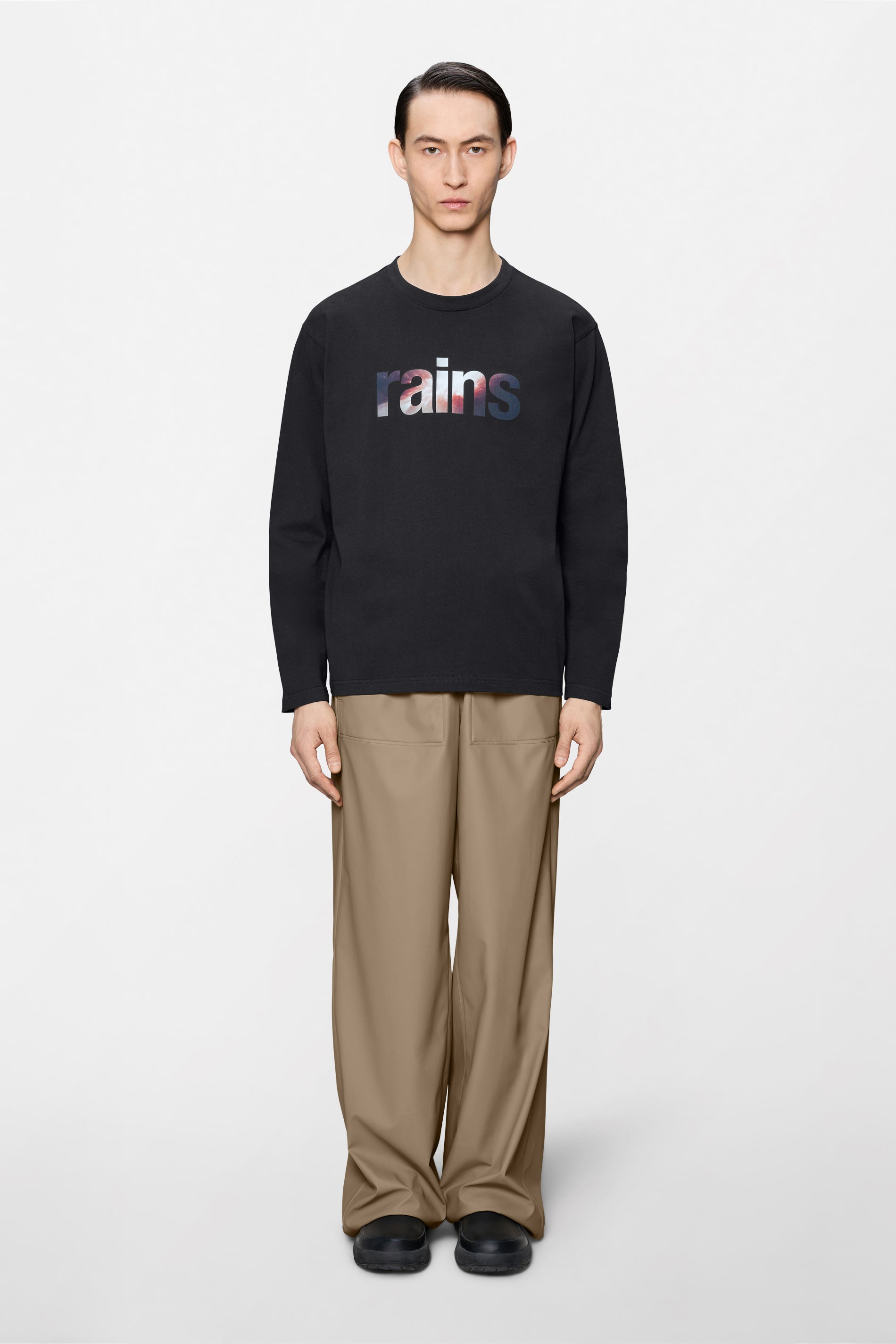 RAINS Classic Long Sleeve T-shirt Sky Black Long Sleeve