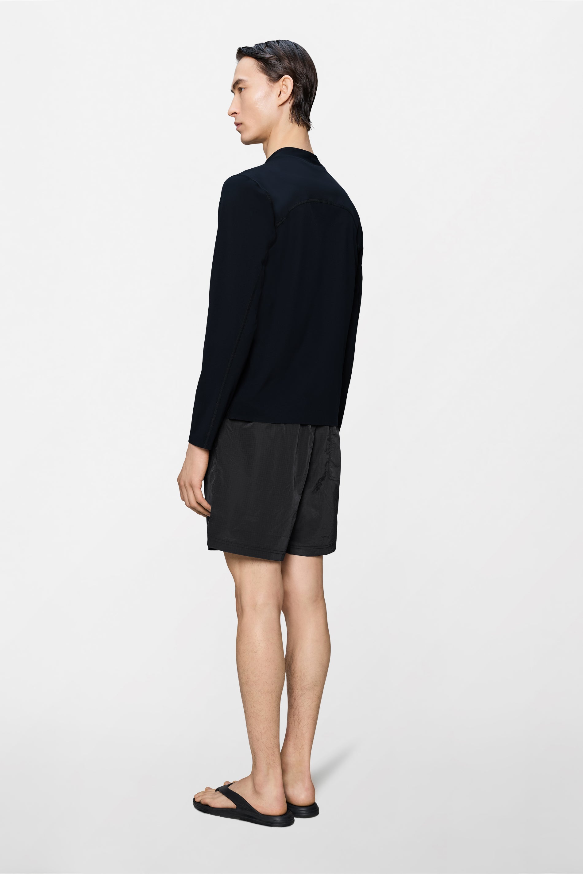 RAINS Warm-Up Long Sleeve Top Black Long Sleeve