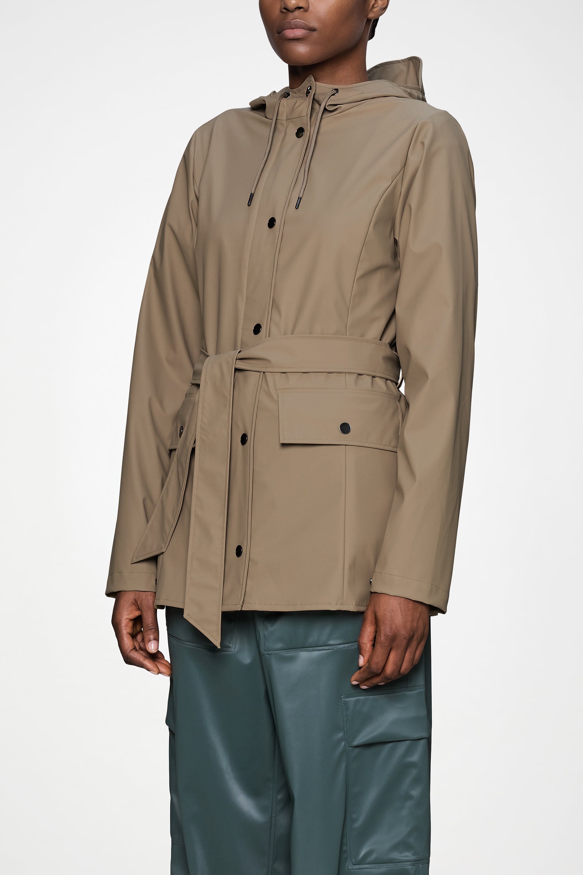 RAINS Curve Jacket Beige Jacket