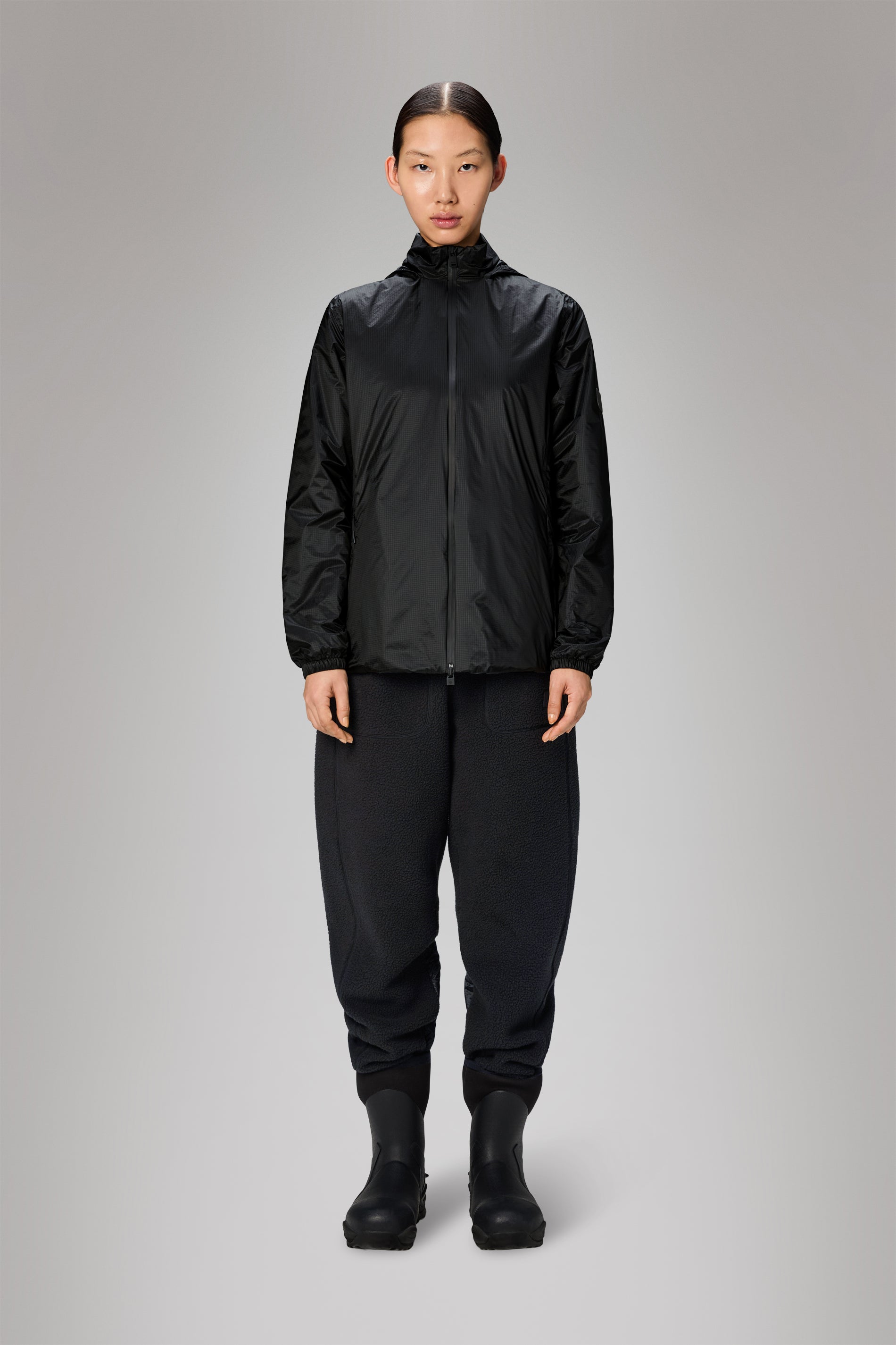 RAINS Kauto Insulated Curve Jacket Black Jacket
