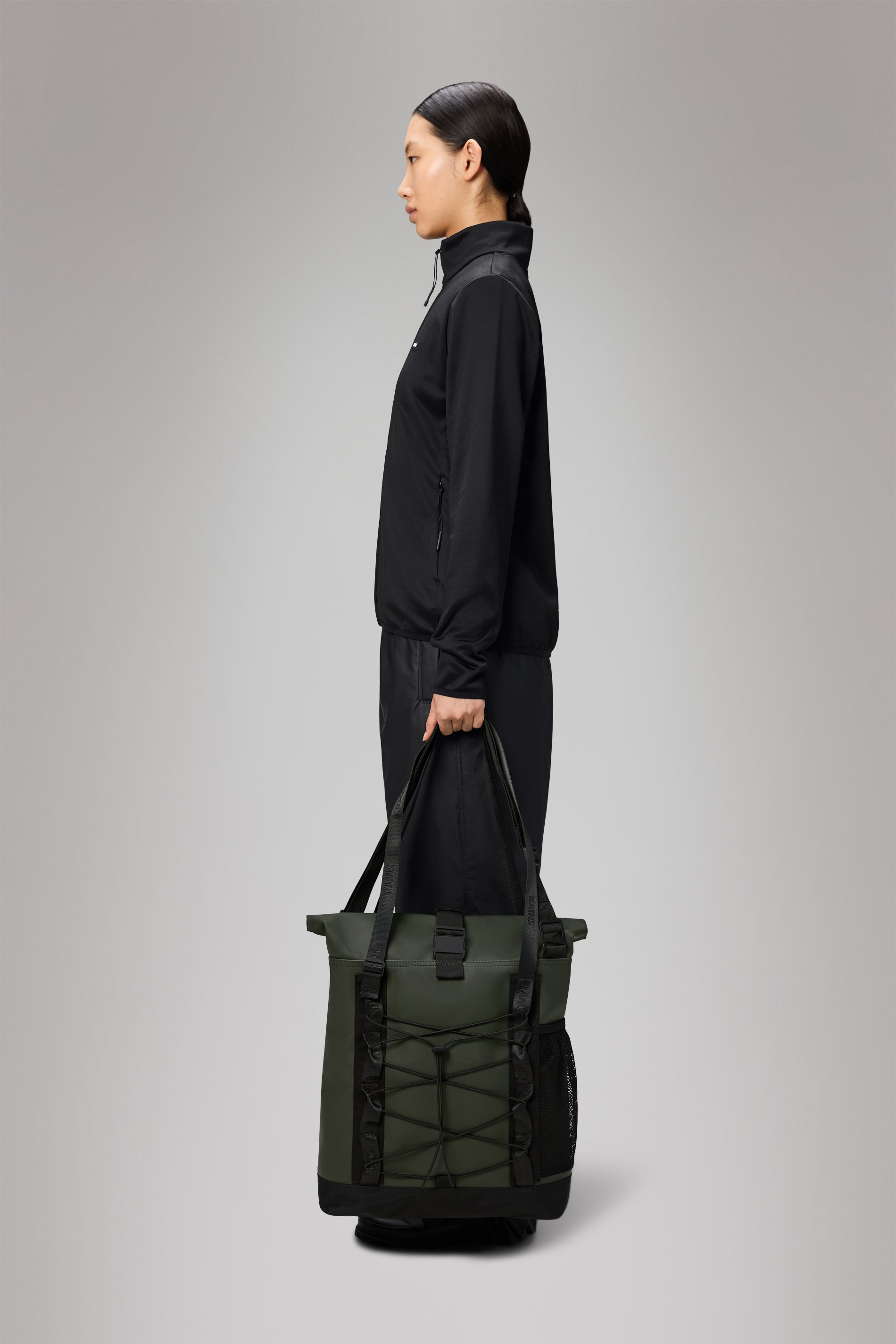 RAINS Trail Rolltop Tote Bag Green 23L H55 x D14 x W36 cm Tote