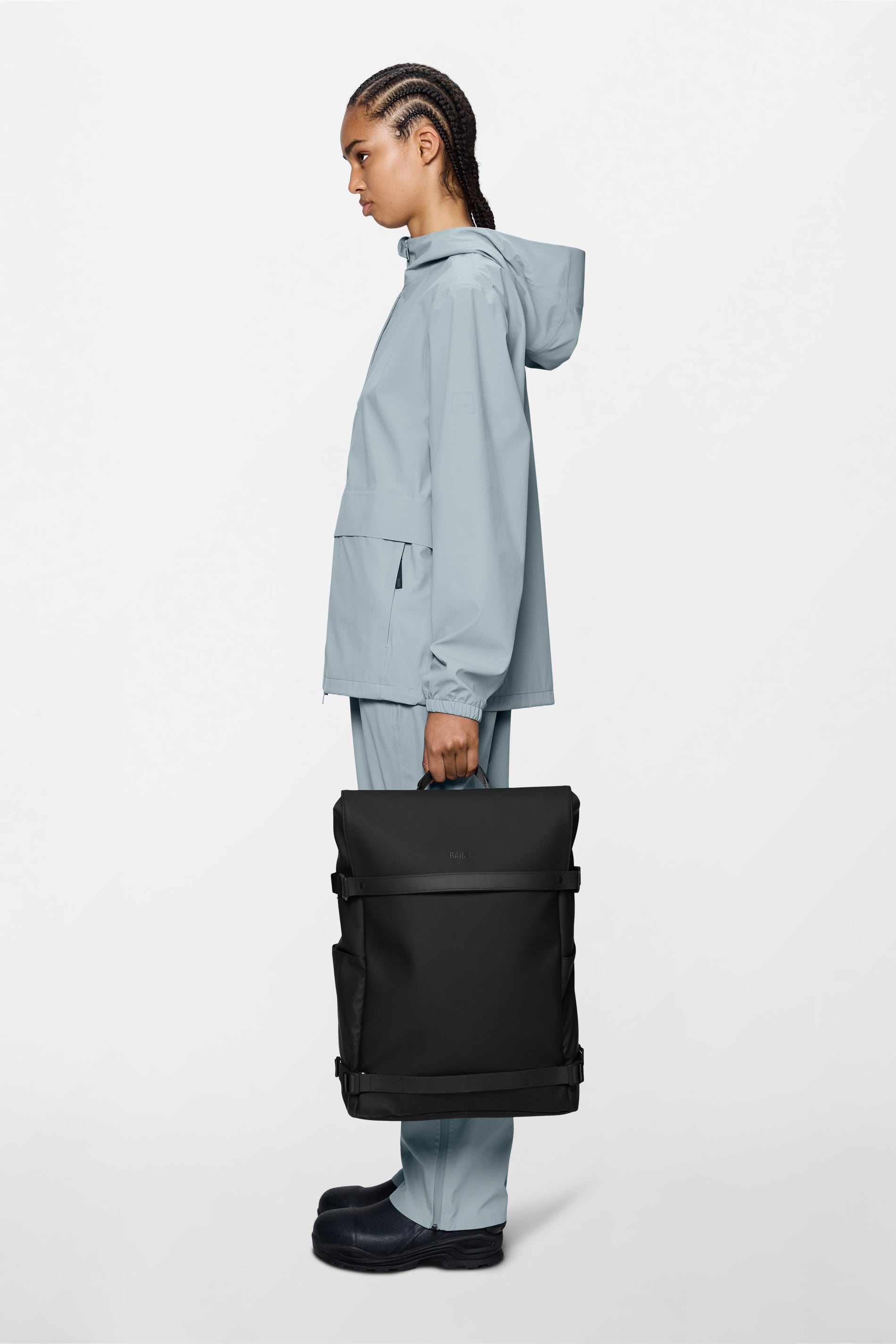 RAINS OTG Backpack Black Backpack