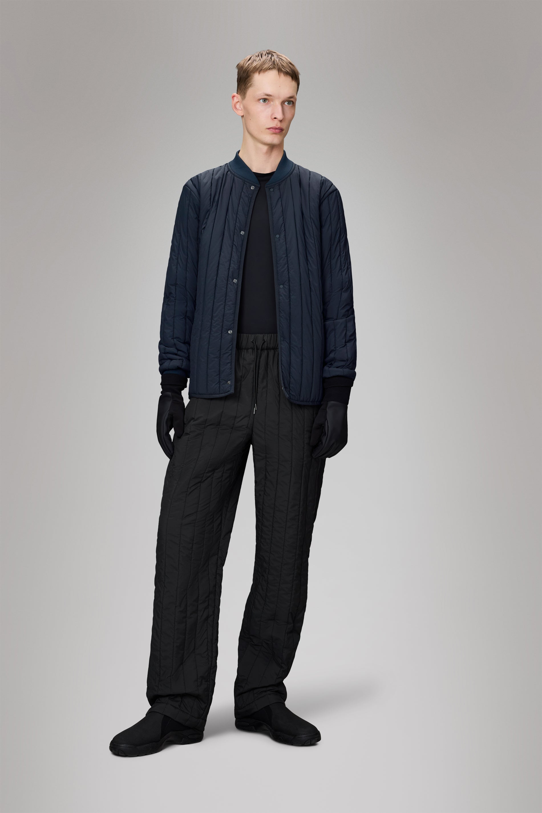 RAINS Banja Liner Bomber Jacket Navy Overshirt