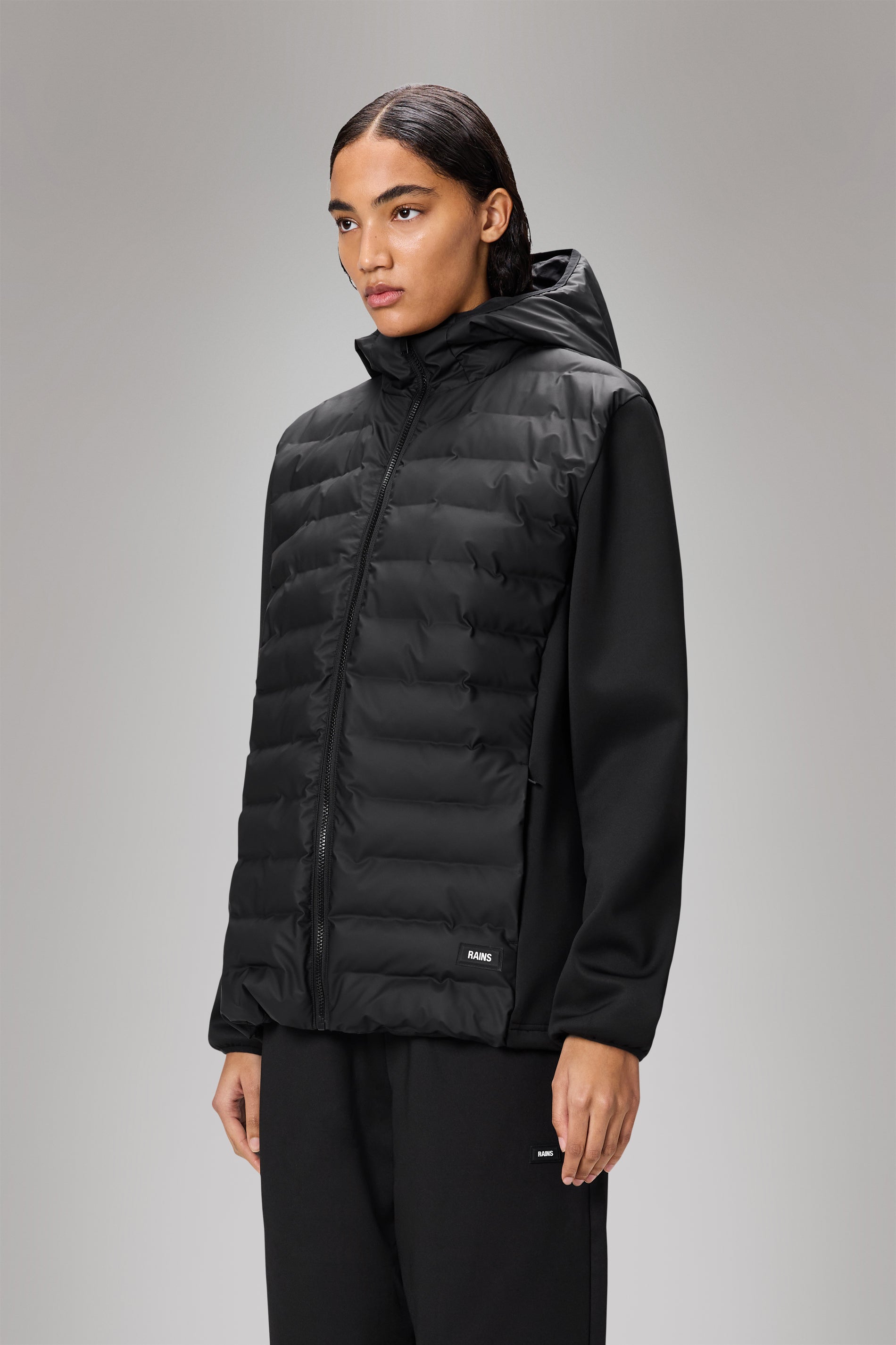 RAINS Safi Fleece Hybrid Jacket Black Jacket