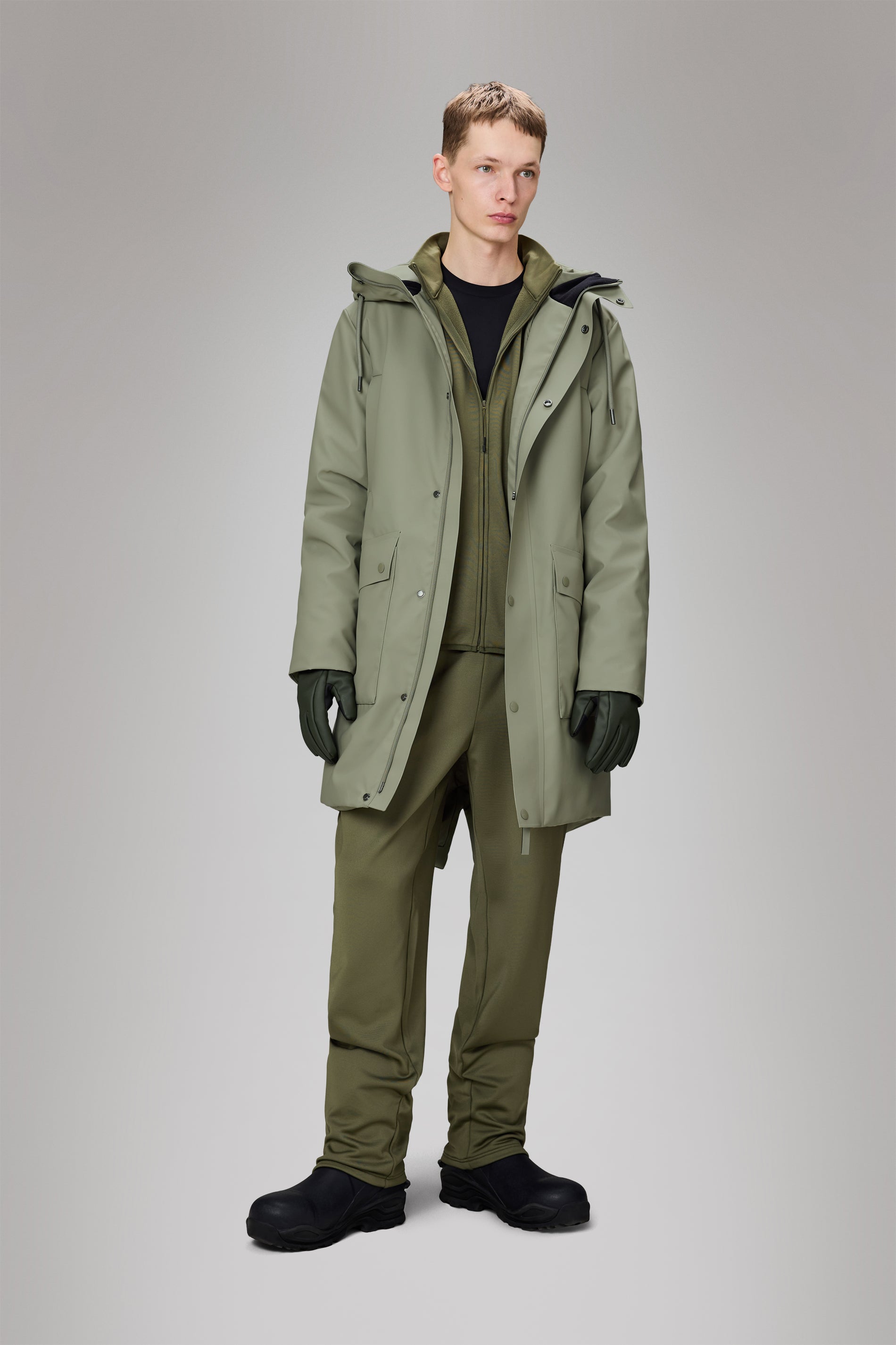 Rains Nome Long Parka Drift Jacket