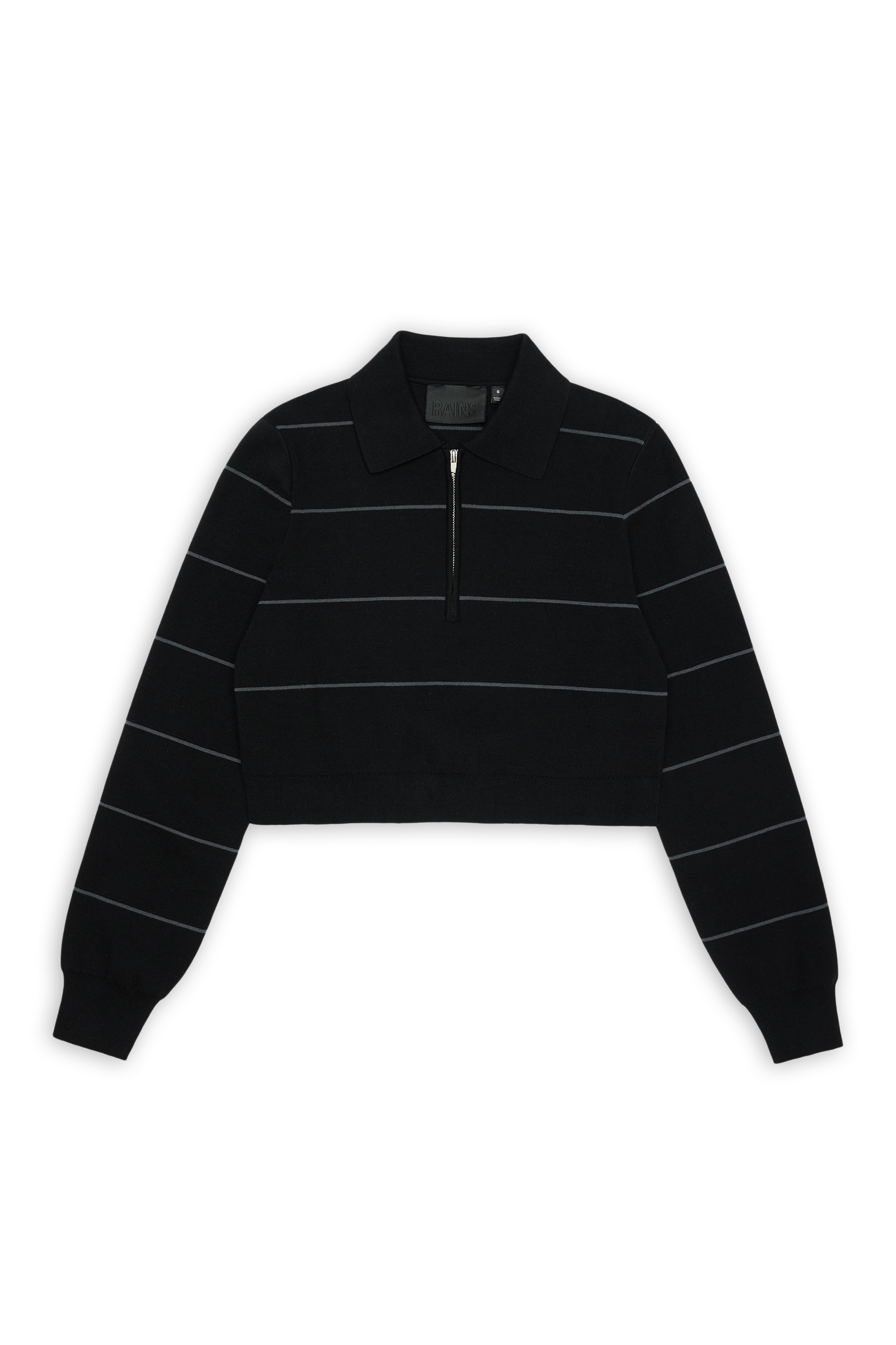 Striped Knit W Long Sleeve Polo