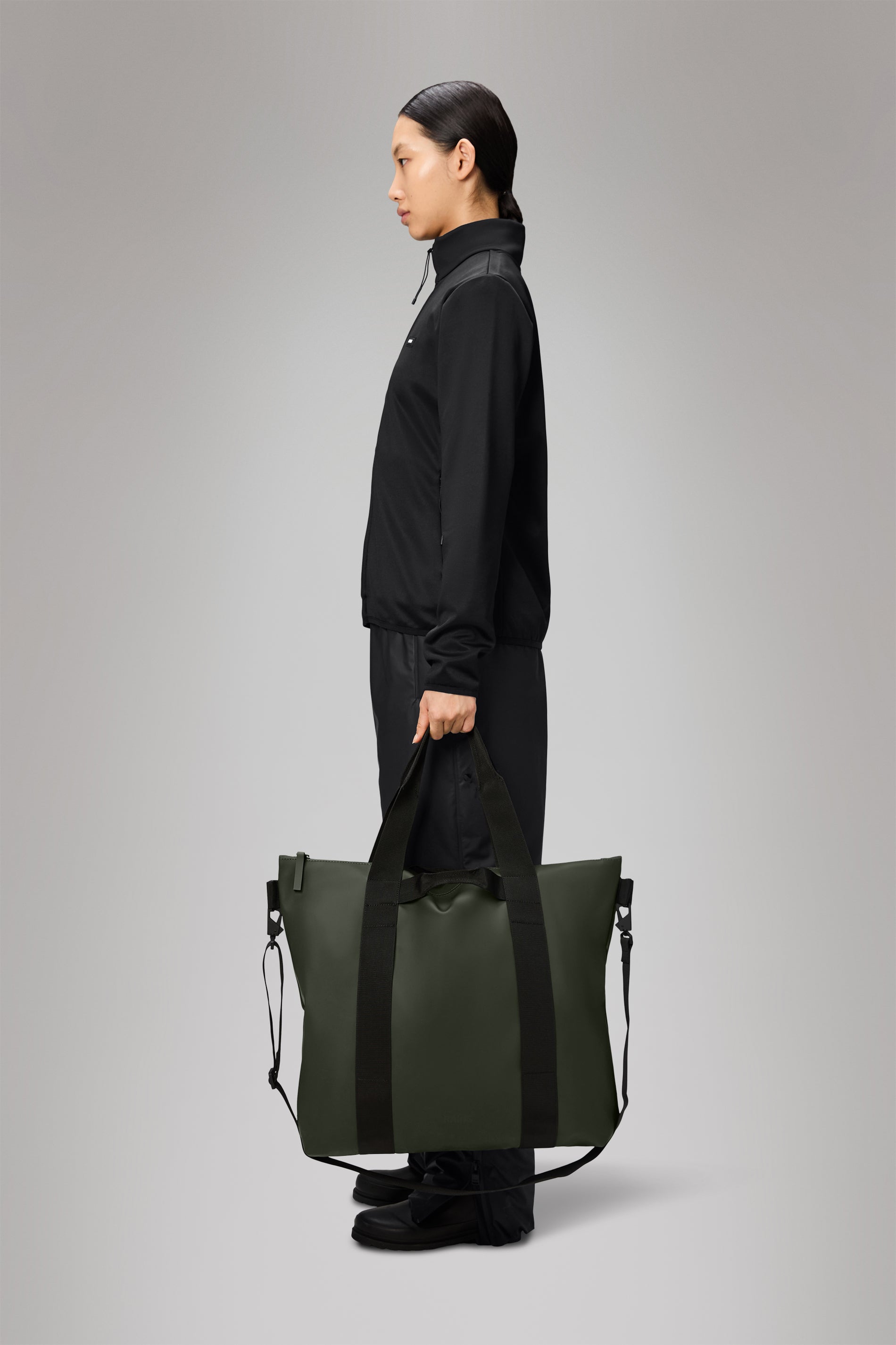 RAINS Tote Bag Green 23L H46 x D10 x W49 cm Tote