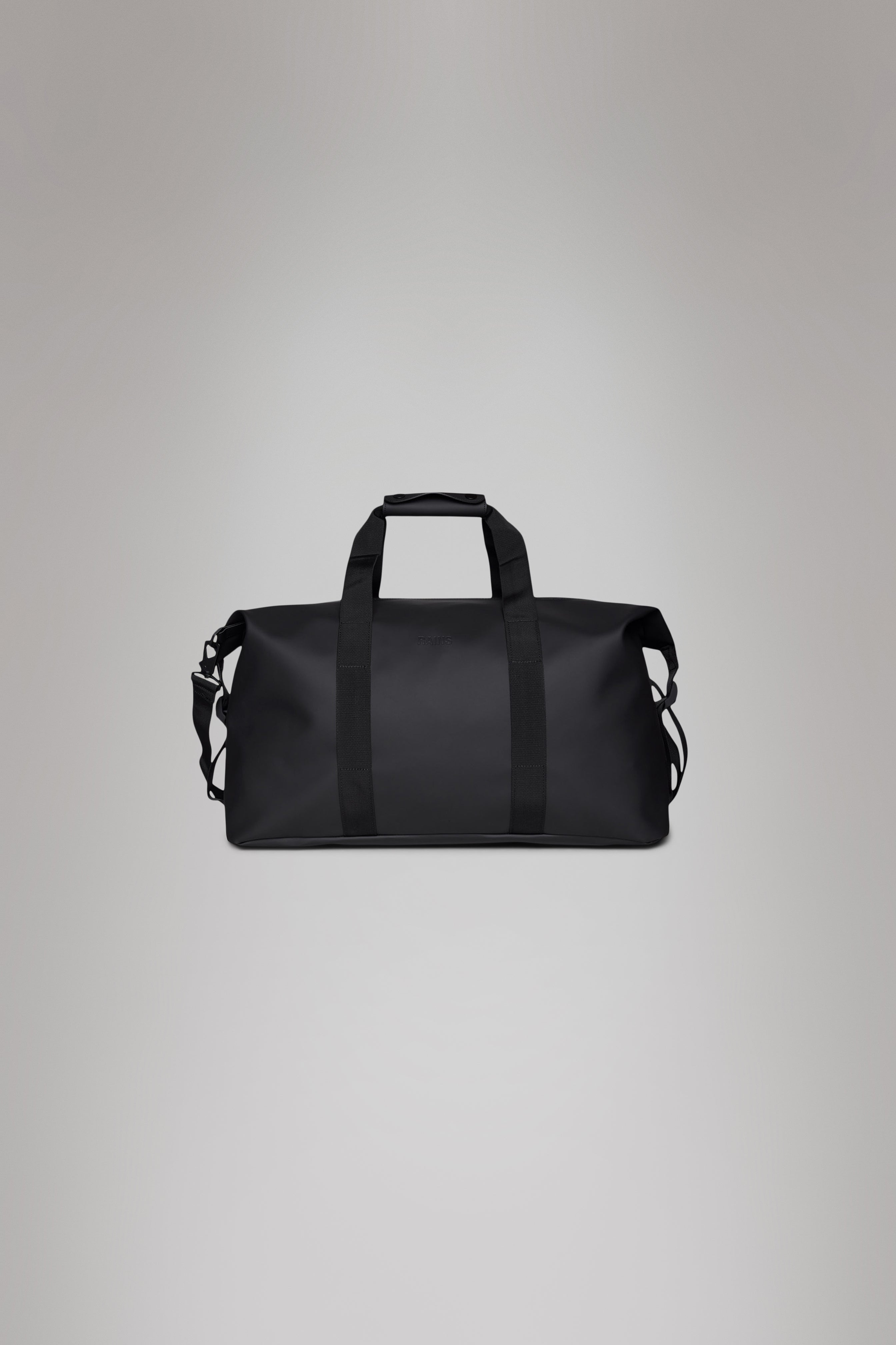 RAINS Hilo Weekend Bag Black 36L H27 x D26 x W52 cm Weekender