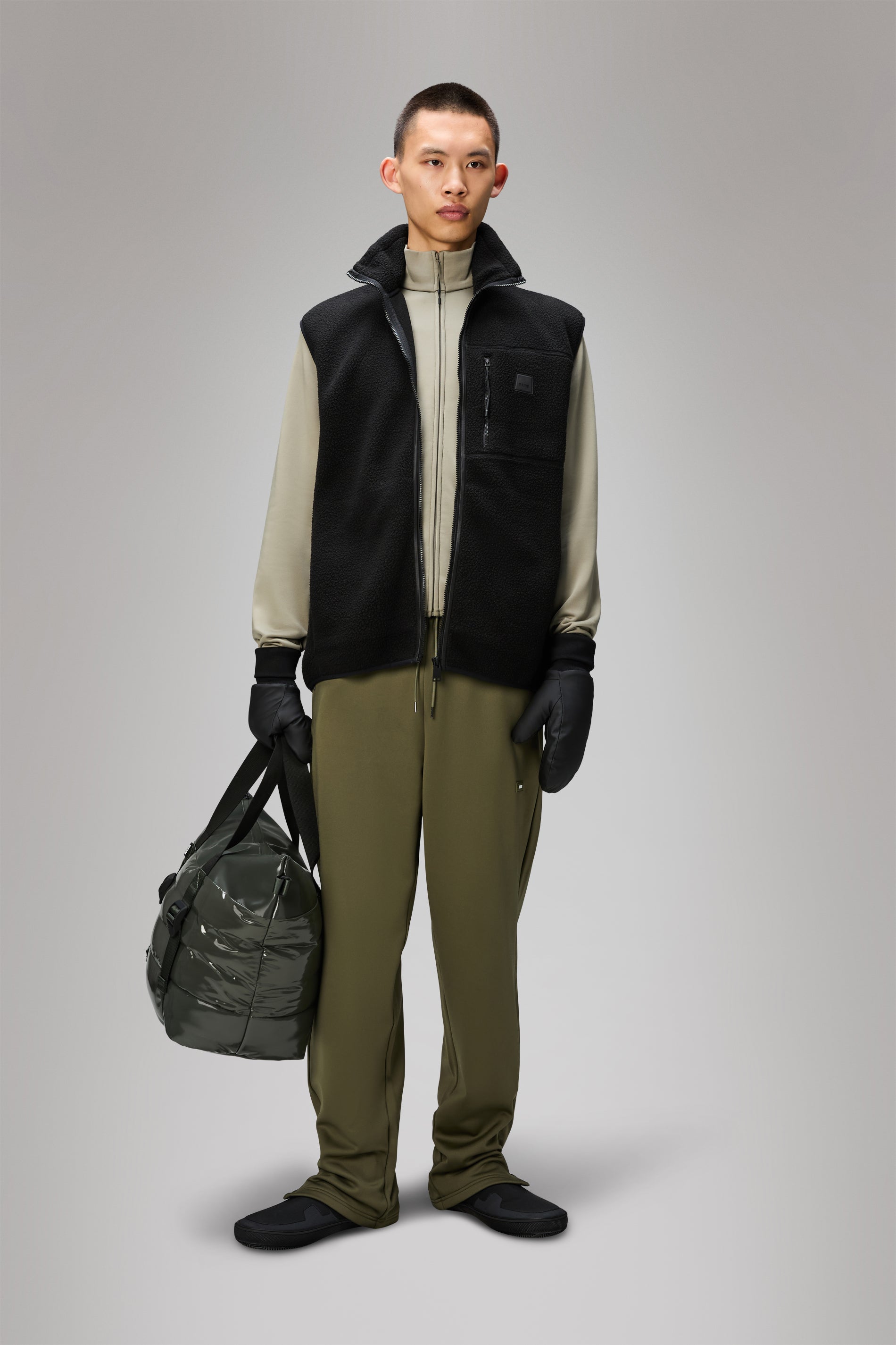 RAINS Yermo Fleece Vest Black Vest