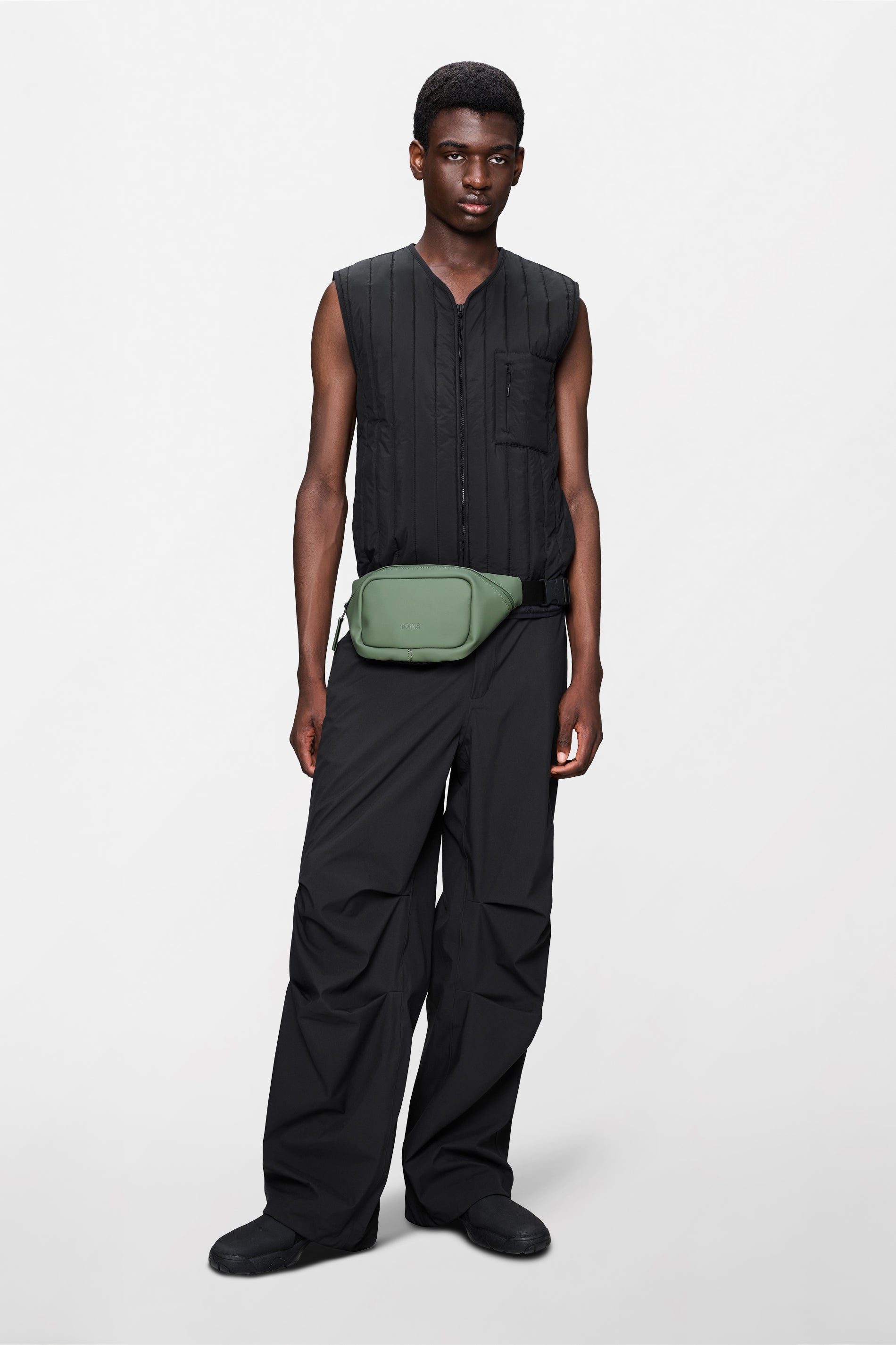 RAINS Banja Liner Vest Black Short Sleeve