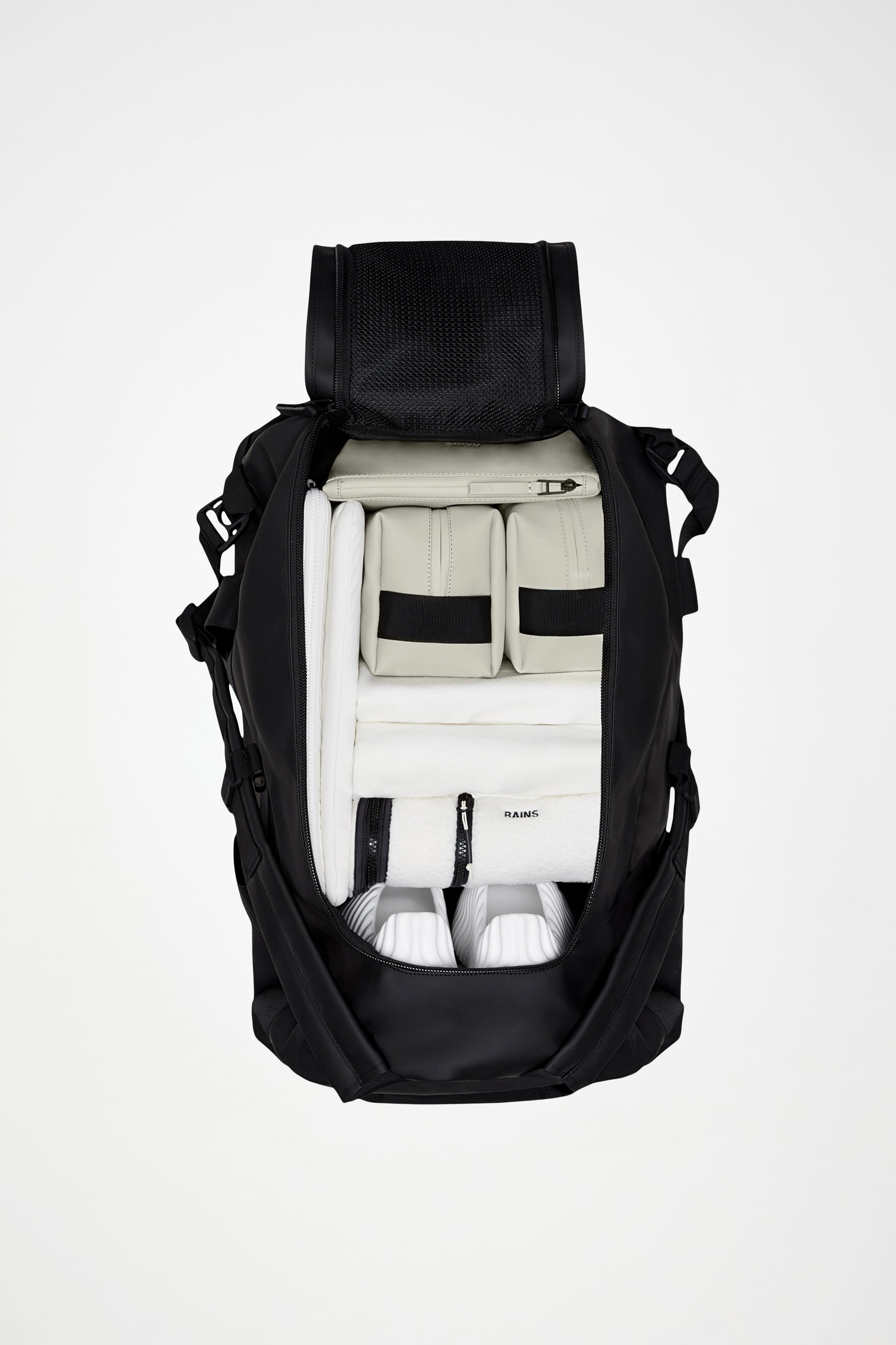 RAINS Texel Duffel Bag Small Black Duffel