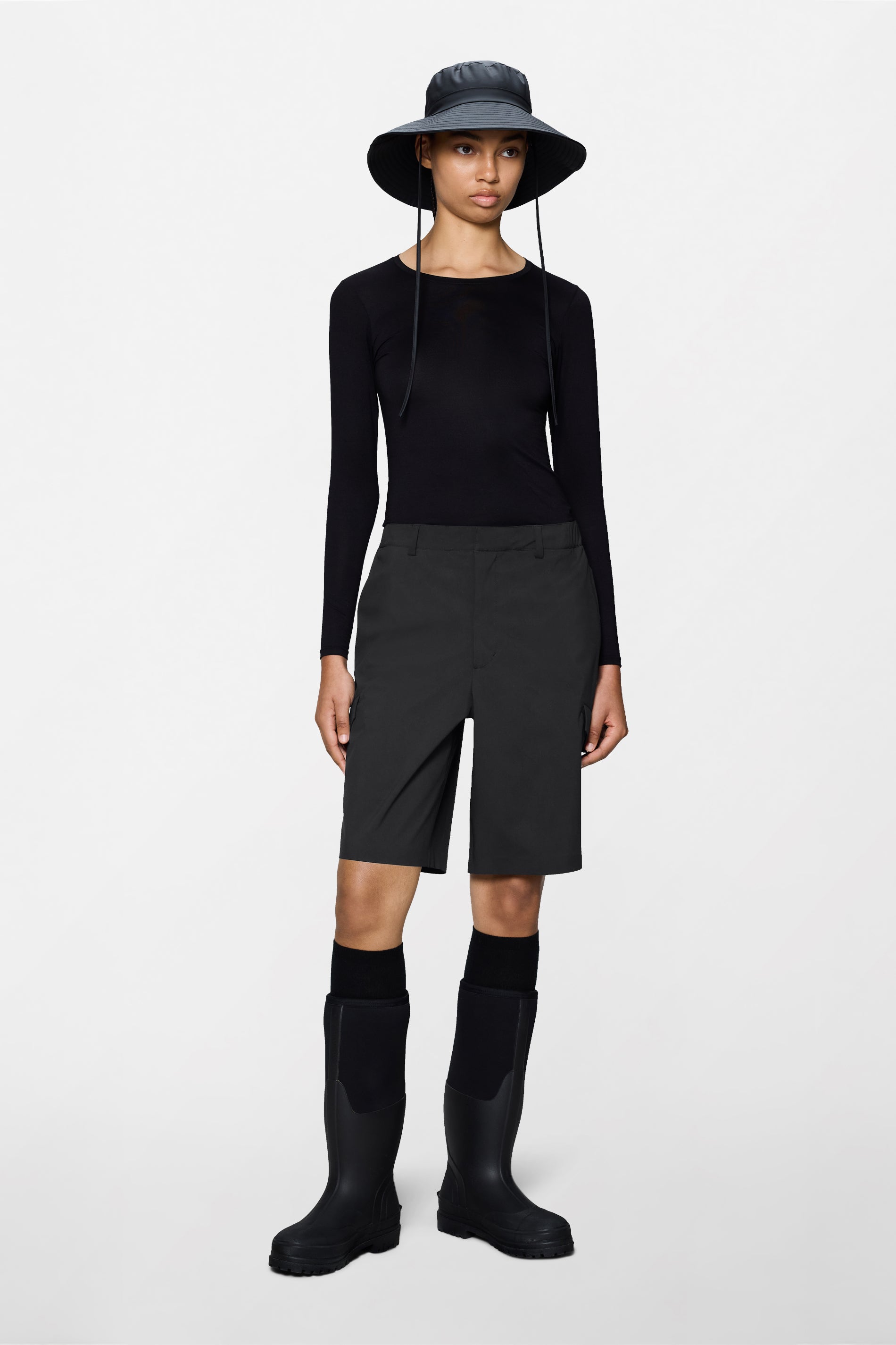 RAINS Suva Hardshell Shorts Black Pants