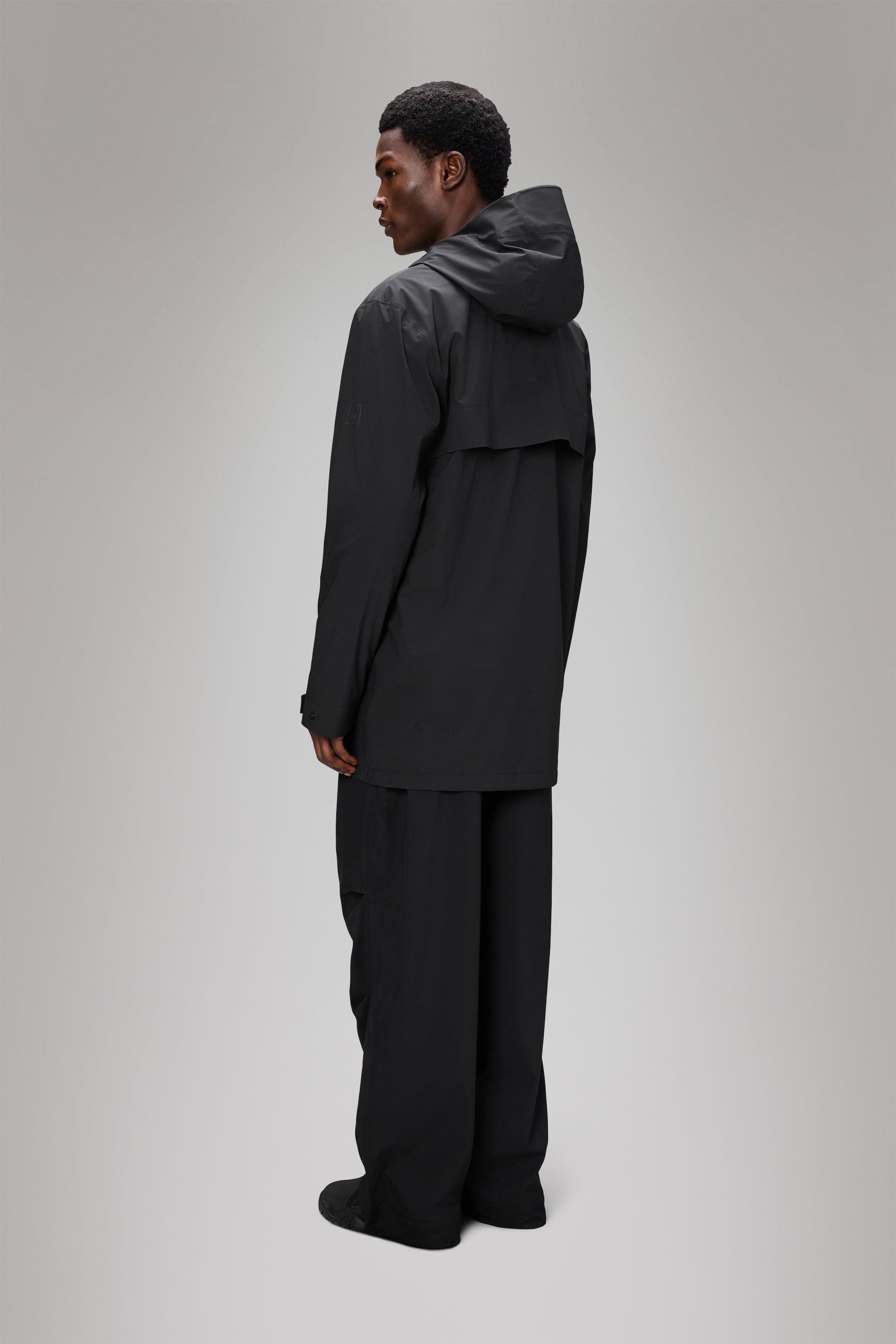 RAINS Suva Hardshell Long Jacket Black Jacket