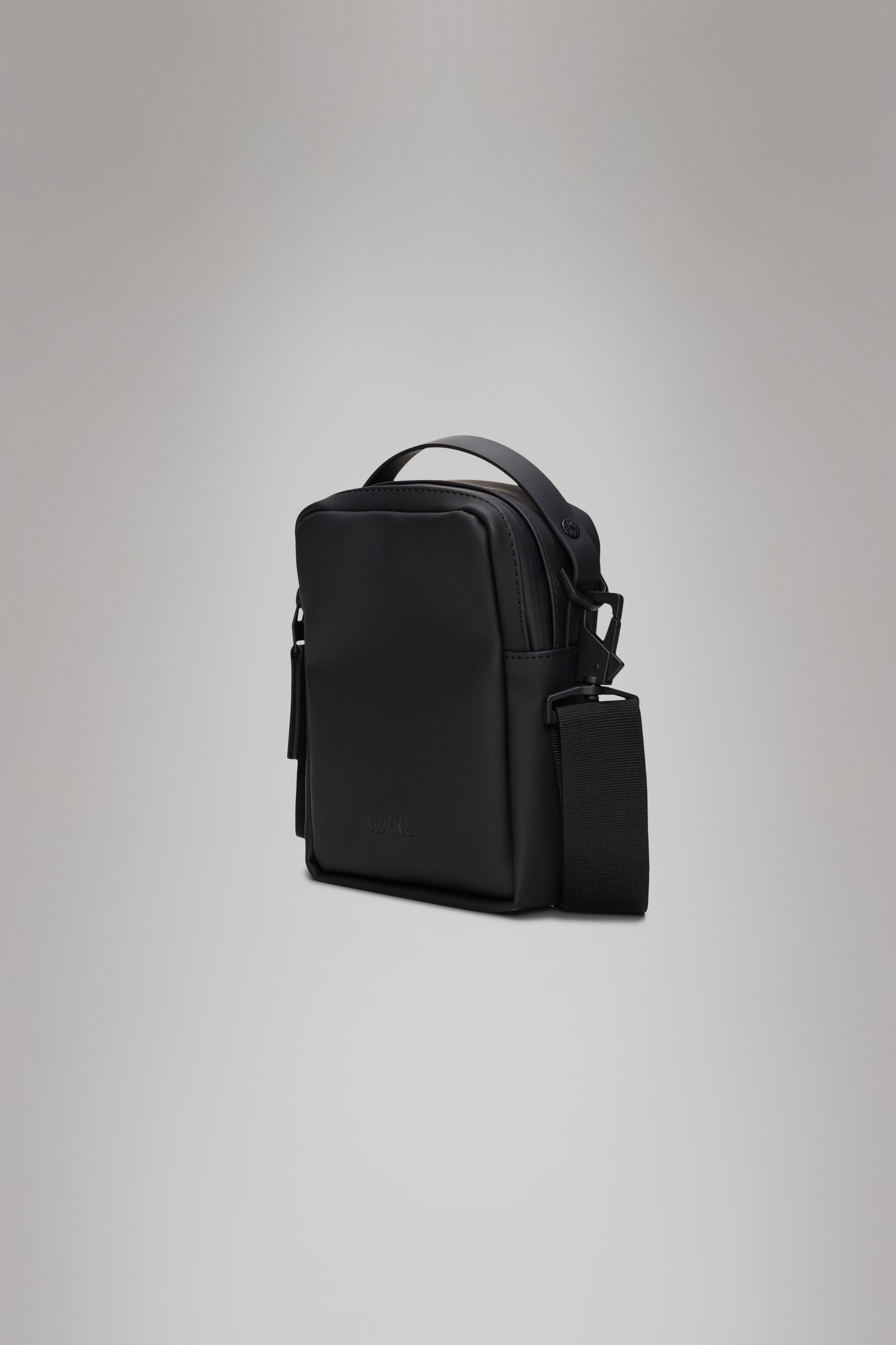RAINS Reporter Box Bag Black Crossbody