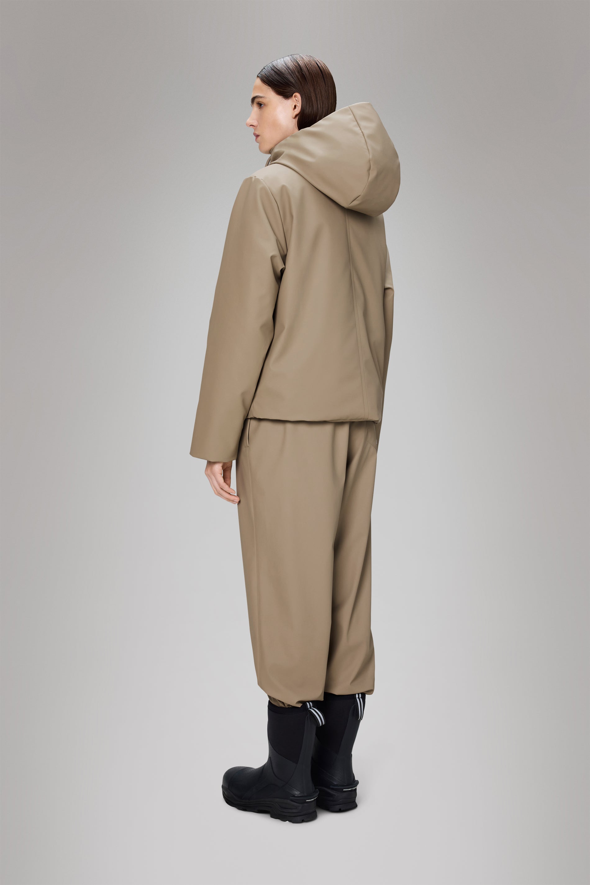 RAINS Nome Short W Parka Beige Jacket