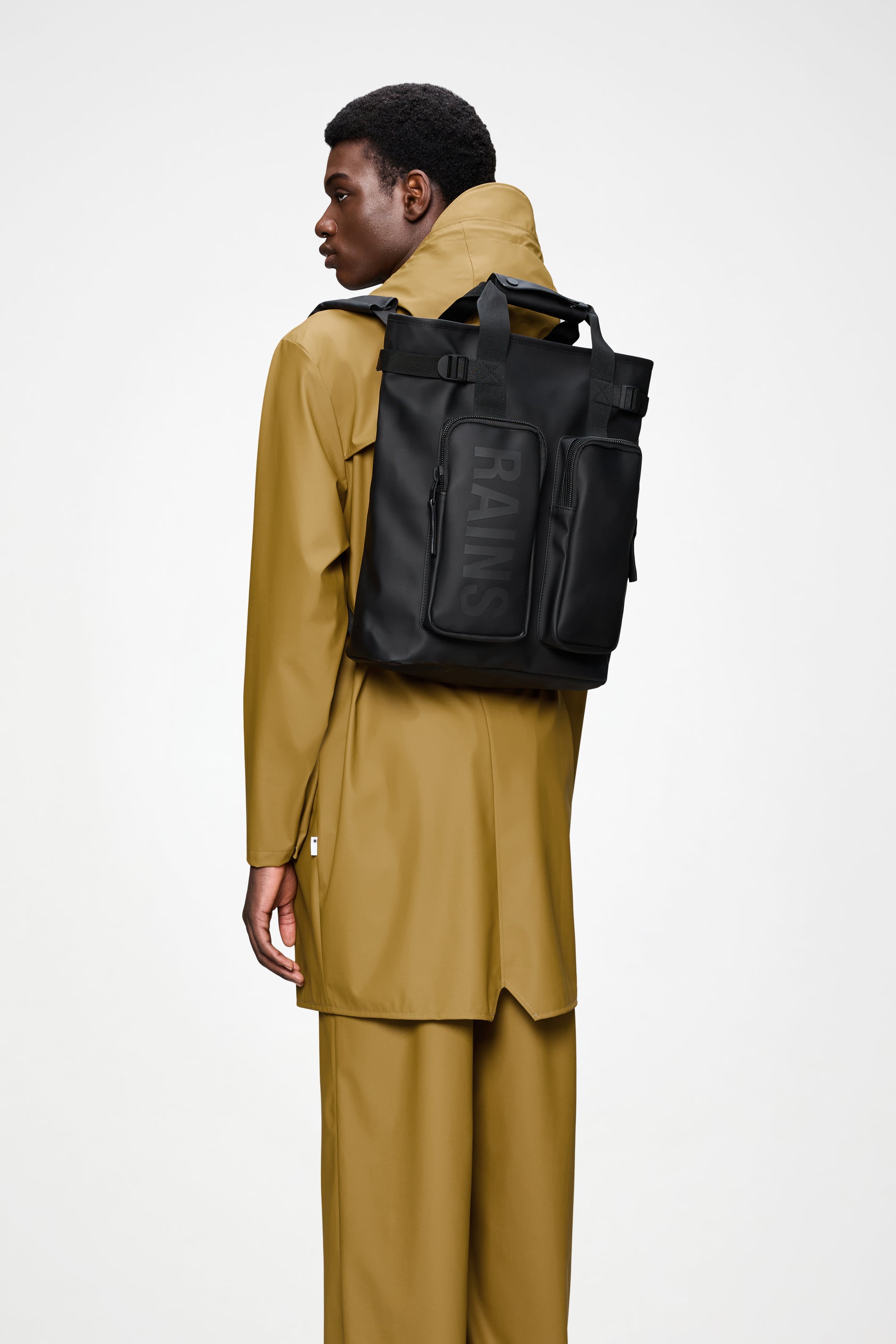 RAINS Texel Tote Backpack Black Backpack