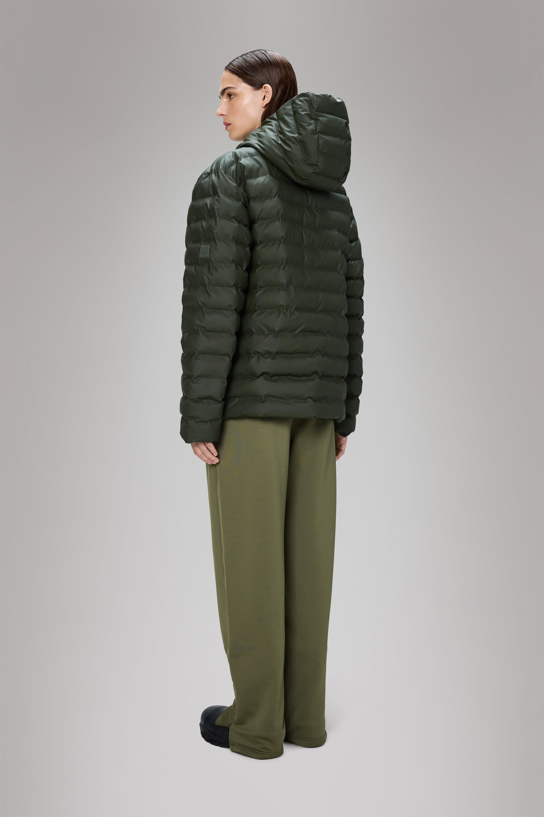 RAINS Lohja Puffer Jacket Green Jacket