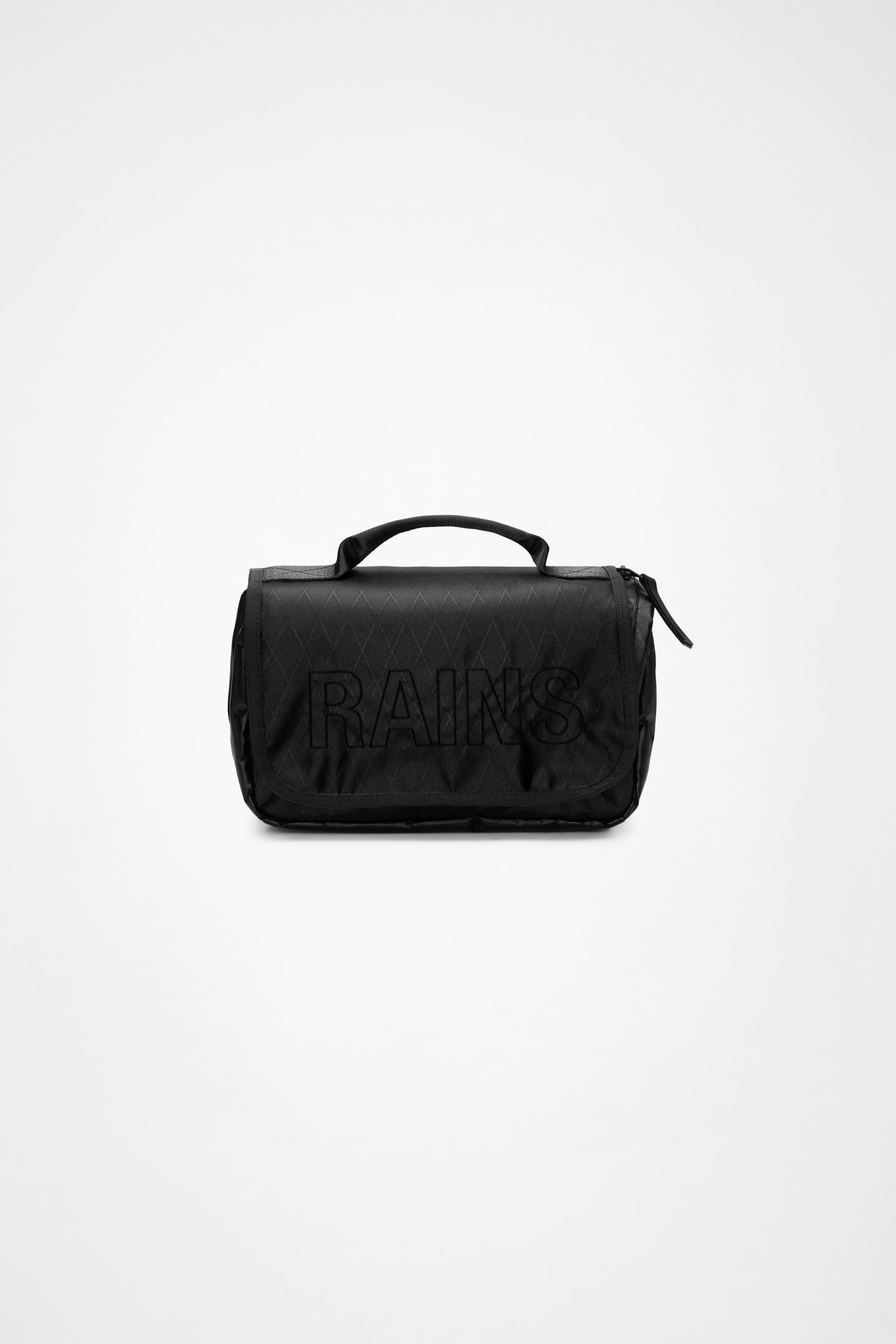 RAINS TexXel Wash Bag Jet Black 5.50L H16 x D12 x W27 cm Wash Bag