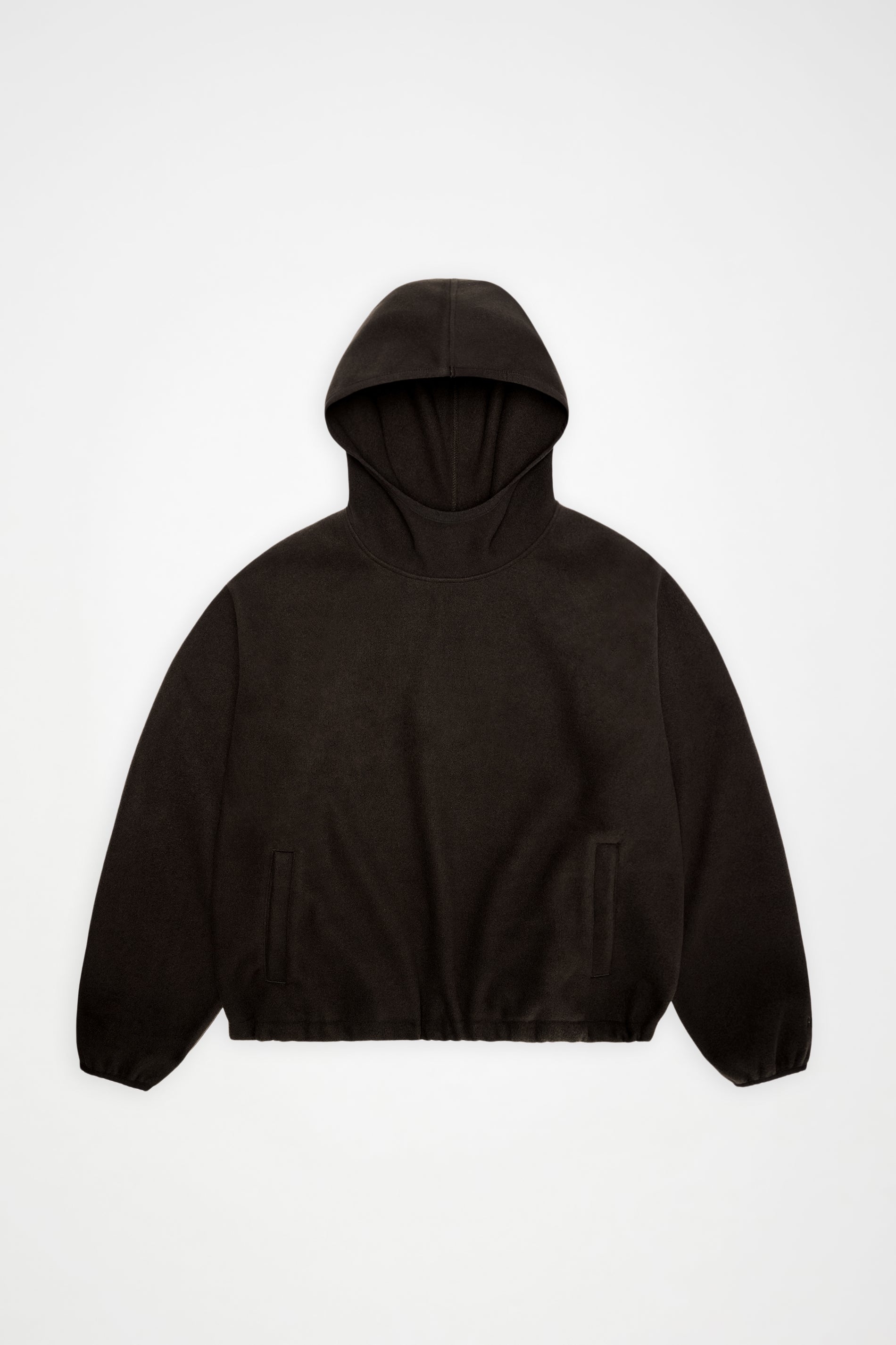 RAINS Fleece Hoodie Bark Long Sleeve
