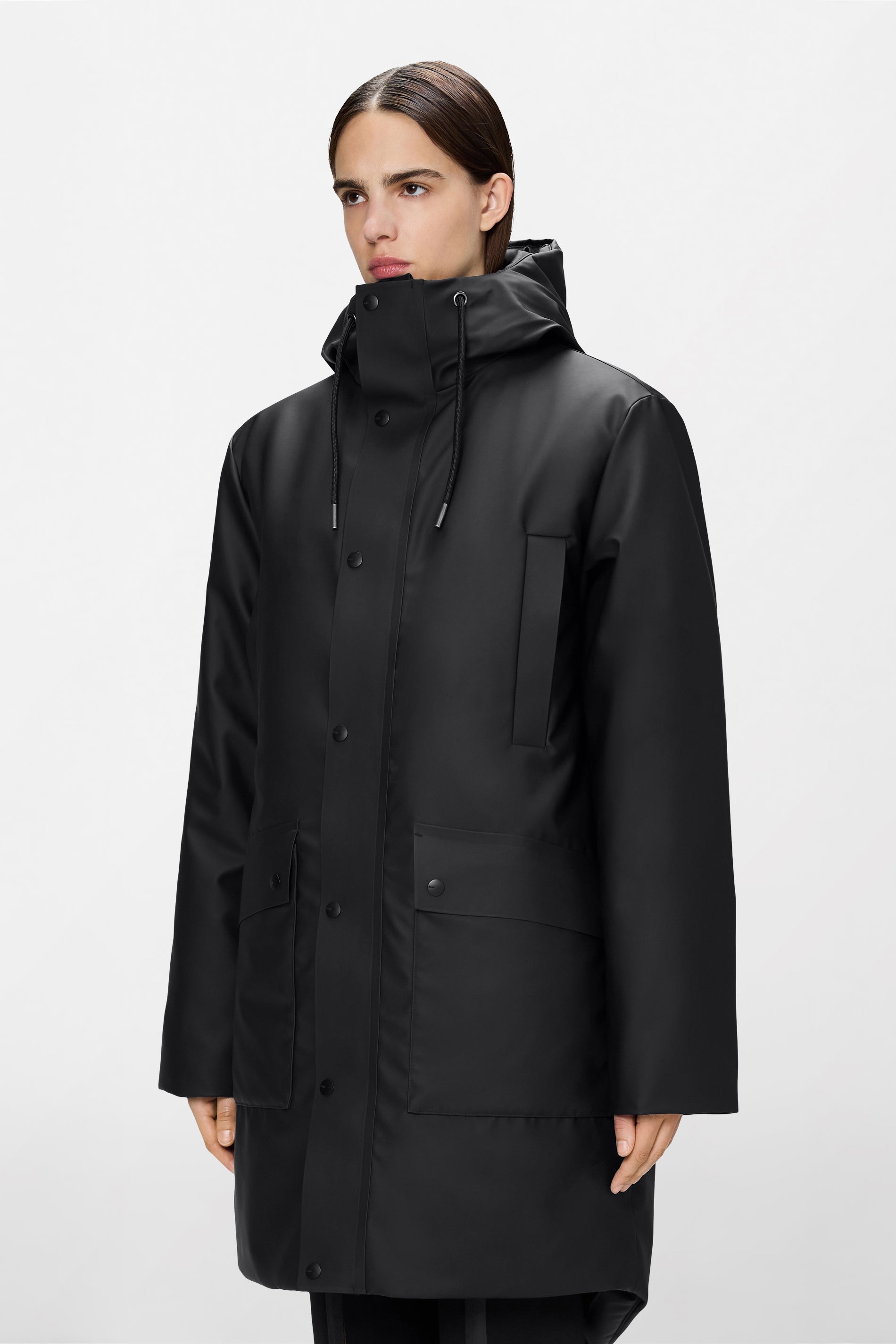 RAINS Nome Long Parka Black Jacket